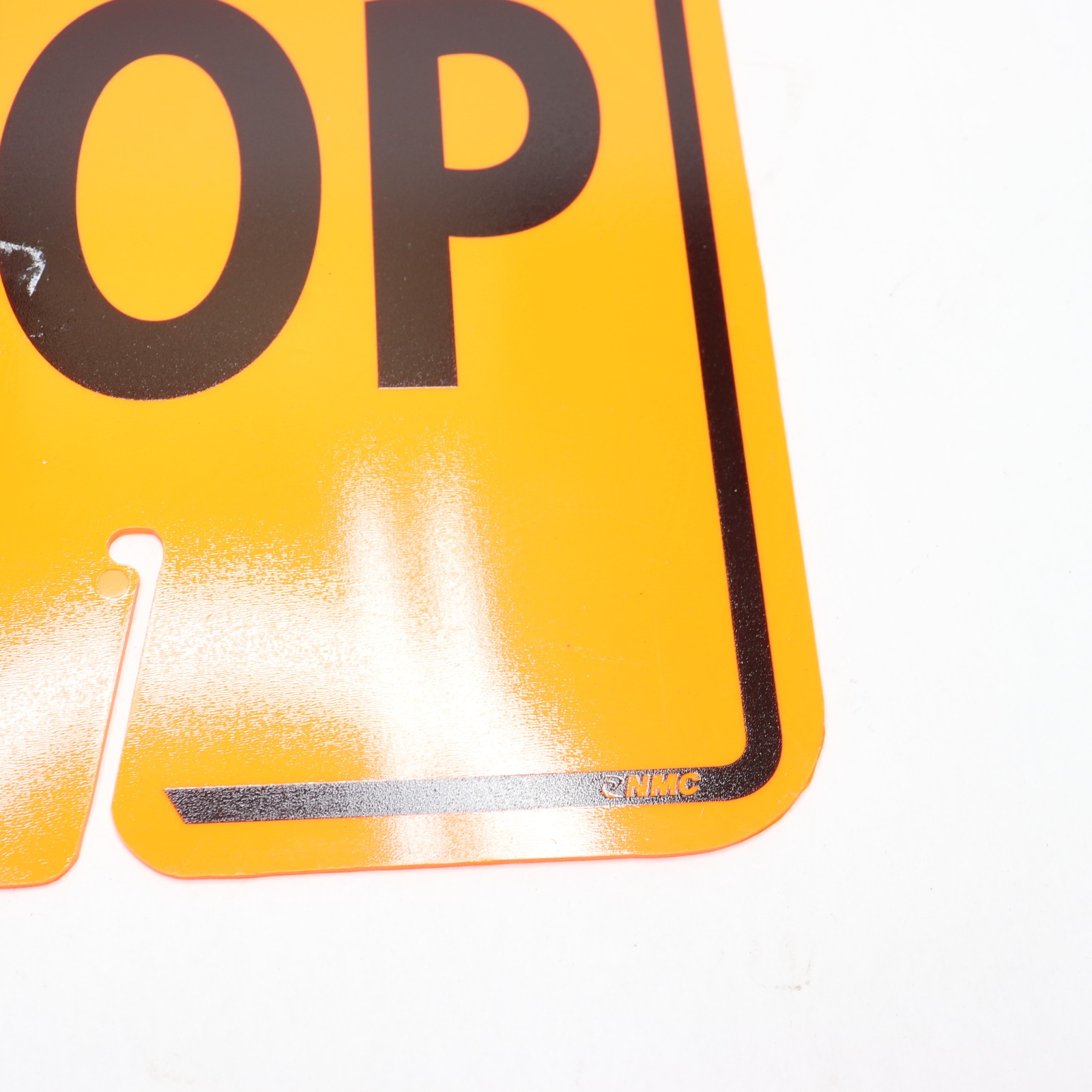 NMC Stop Safety Cone Pedestrian Safety Sign Rigid Plastic 12.63″ x 10.38″ CS24