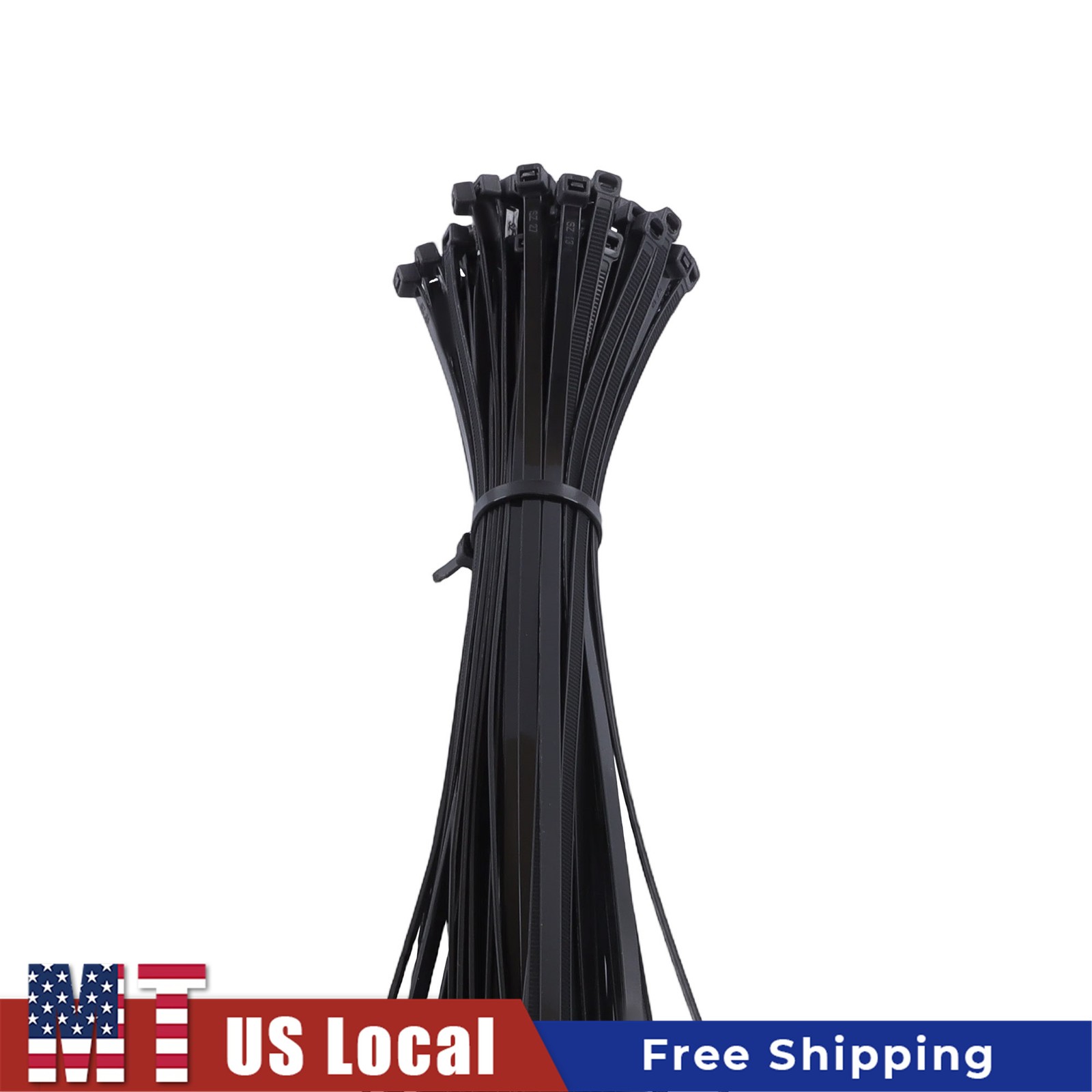Self-Locking Zip Ties 1200pcs 14 Inch Nylon 50lb Heavy Duty 0.18in Width Black
