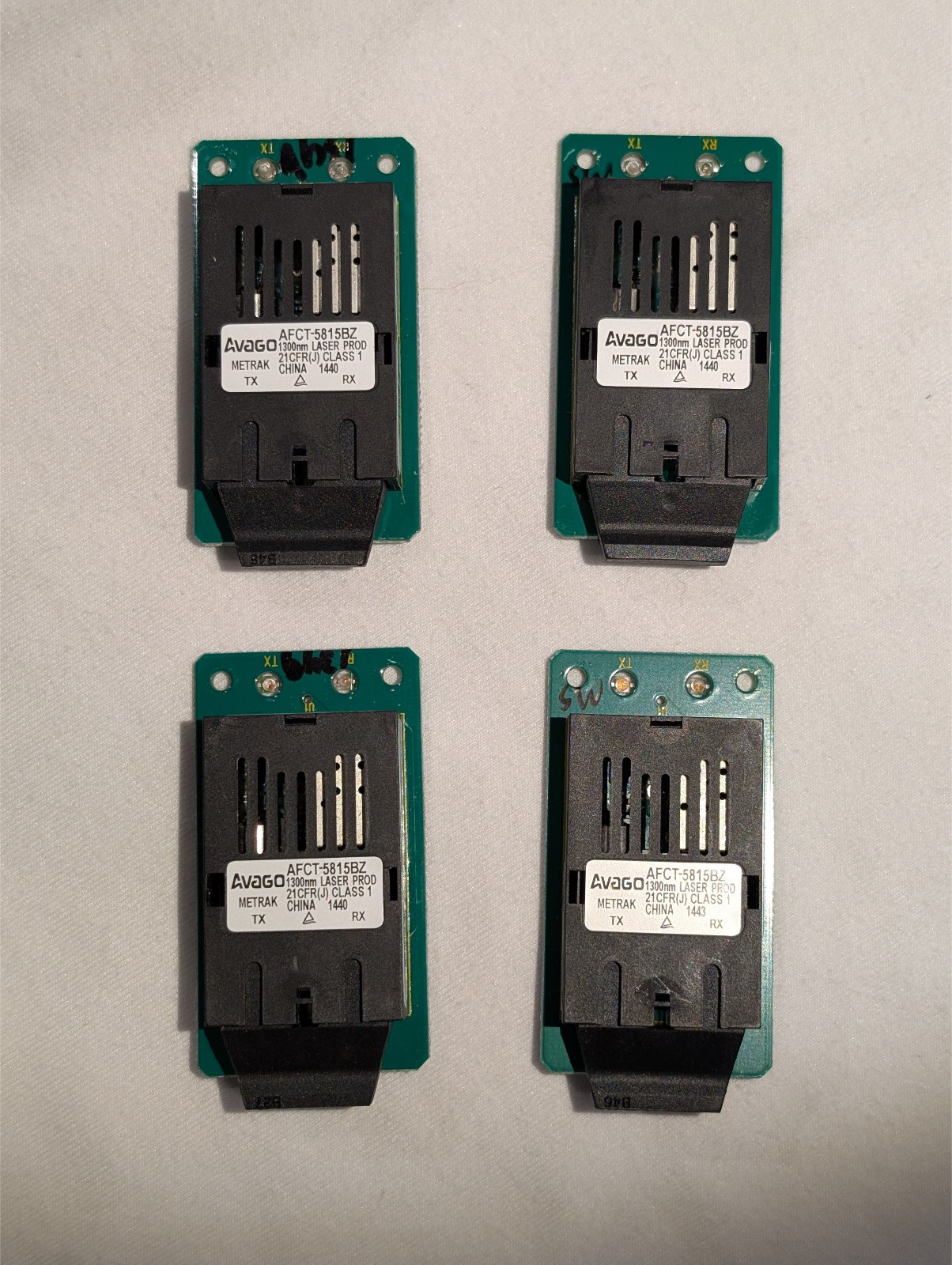 (4) Edwards EST SMXHI2 High-Output Single-Mode Fiber Optic Transceivers