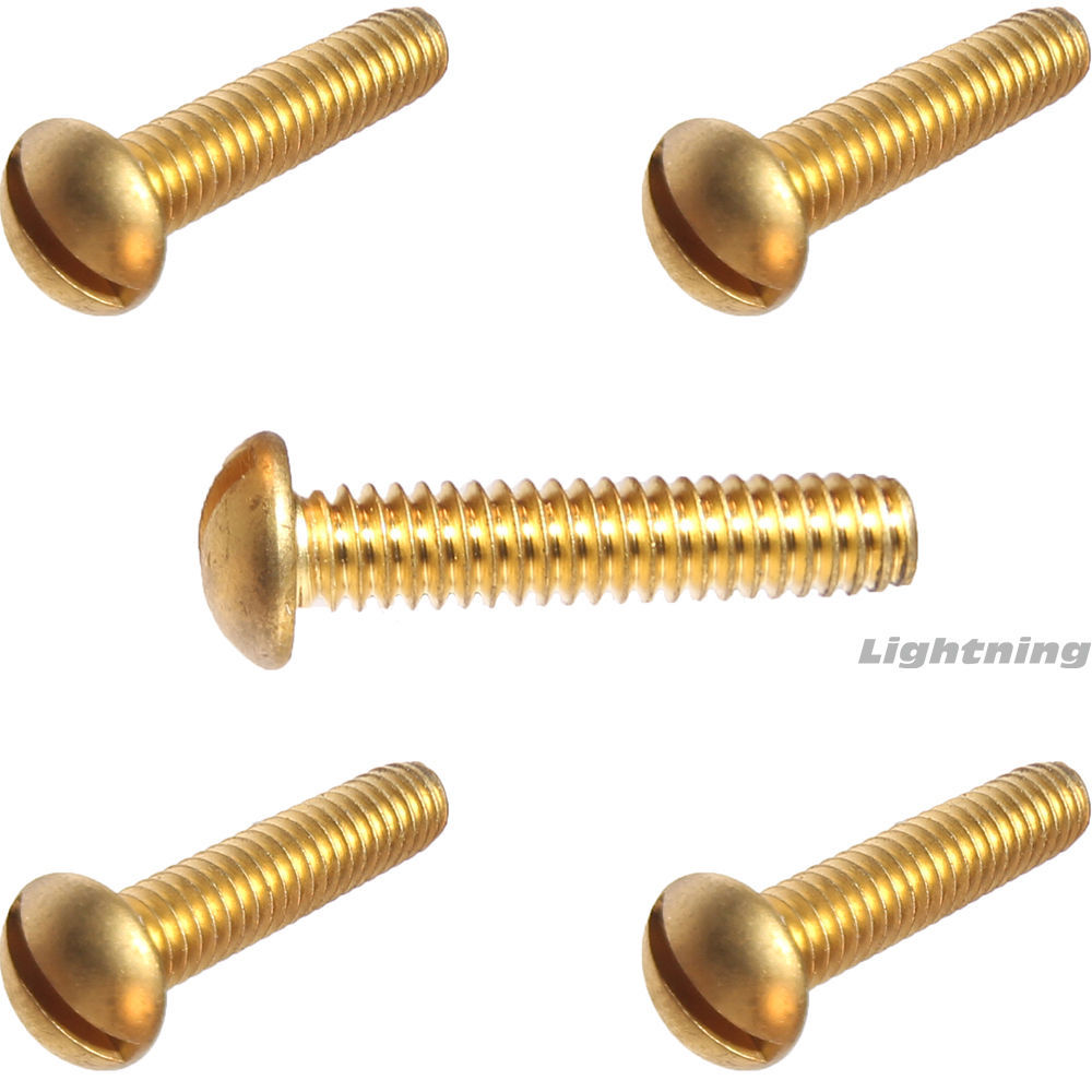 Slotted Round Head Machine Screws Solid Brass #6-32 X 1/2″ Qty 250