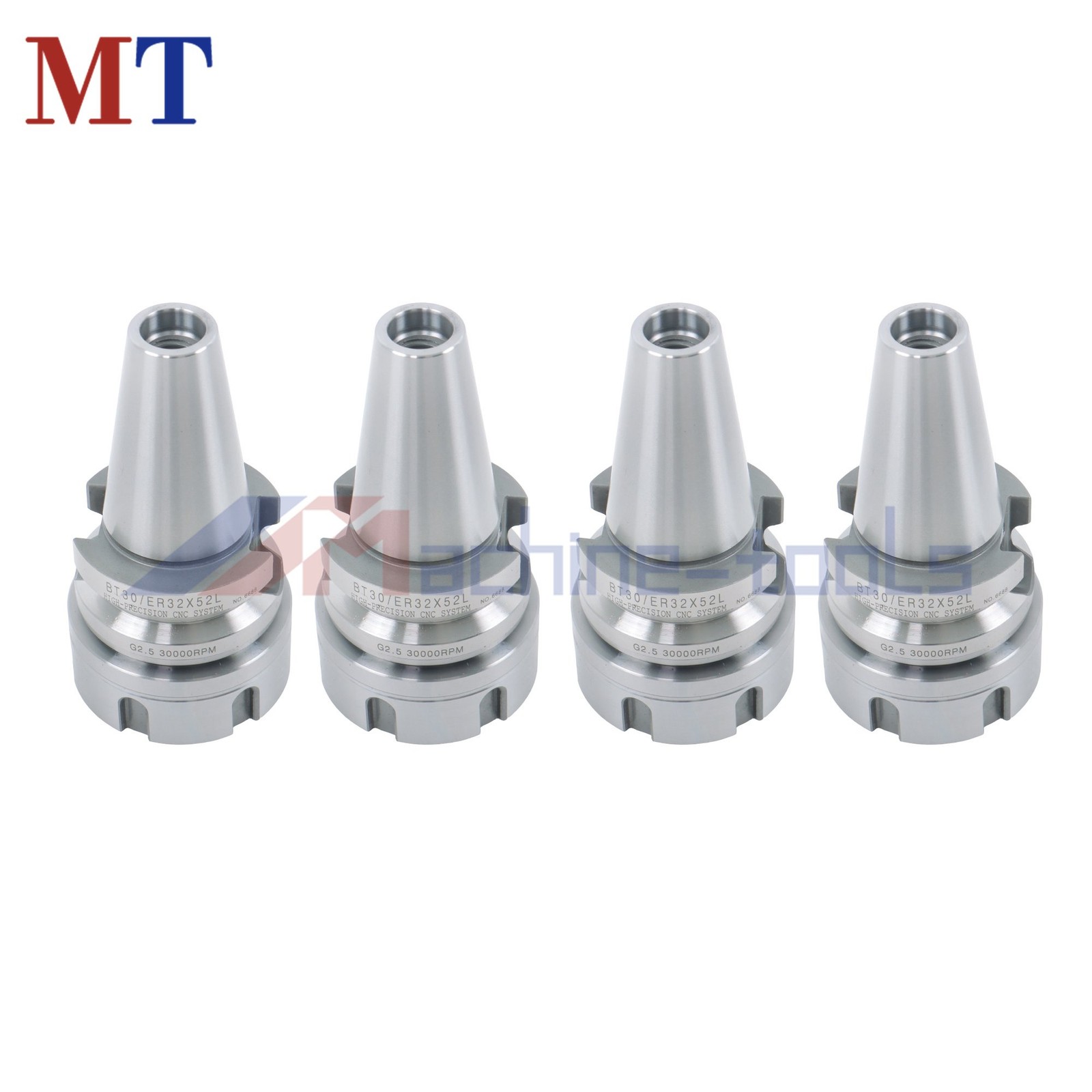 4 Pack High Speed BT30 ER32 Tool Holder 2.05 Inch 20000RPM G2.5 Precision