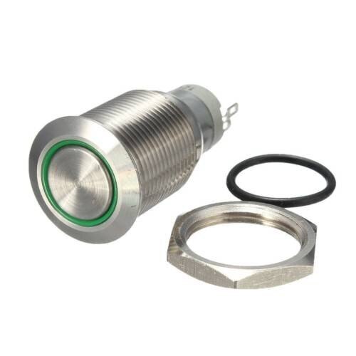 LED Momentary Stainless Steel Push Button Panel Mount Power Switch LOT