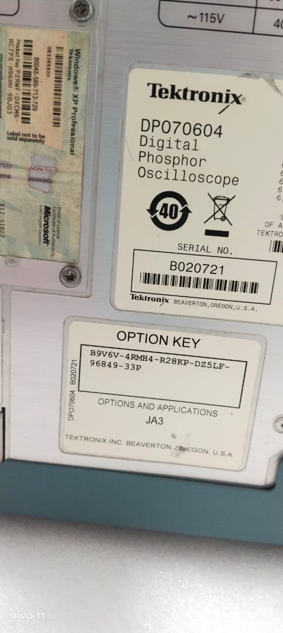 TEKTRONIX DPO 70604 OSCILLOSCOPE – 6GHZ