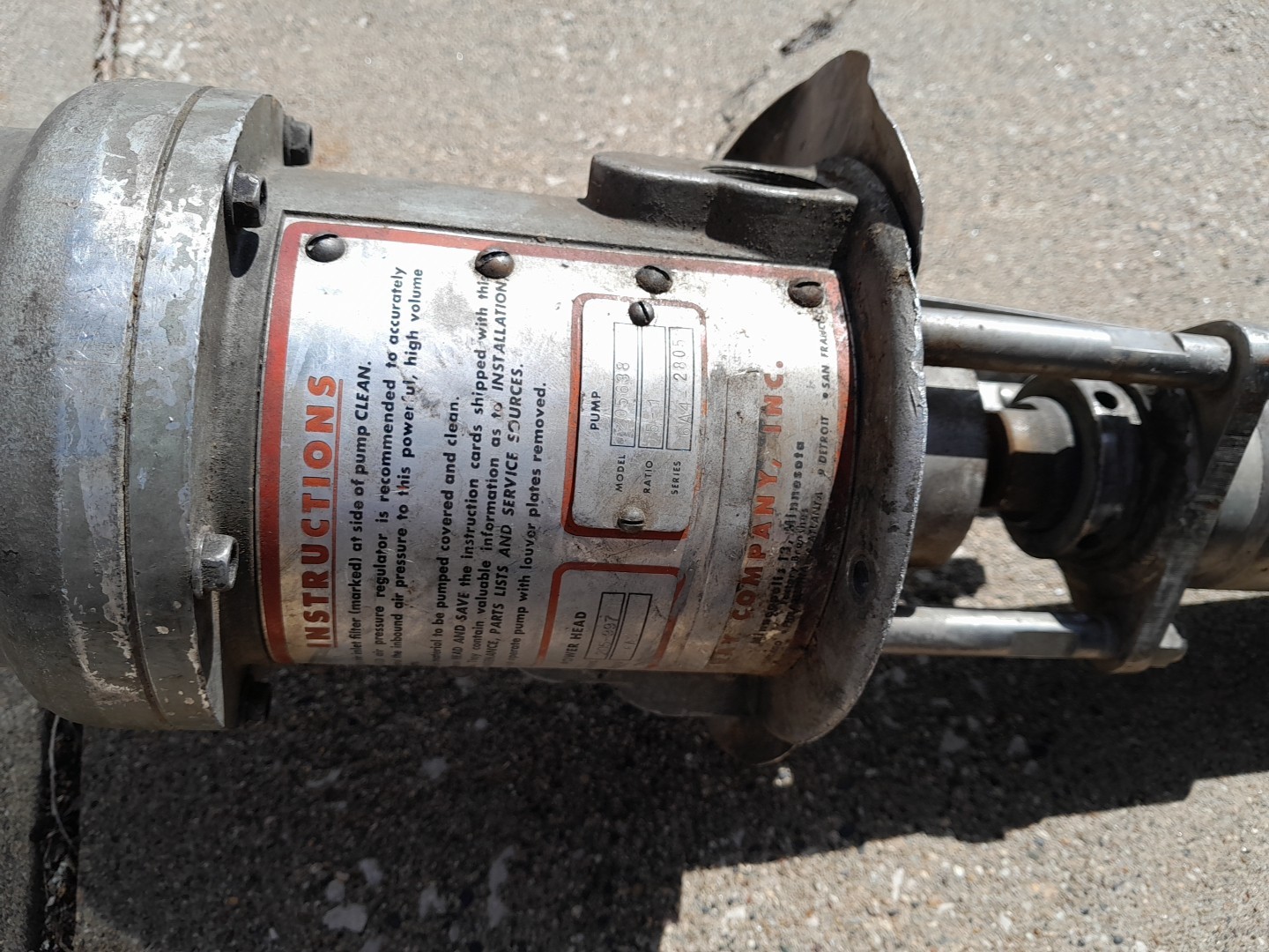 Graco 205-997/205638 Monark Air Powered Pump & Power Head