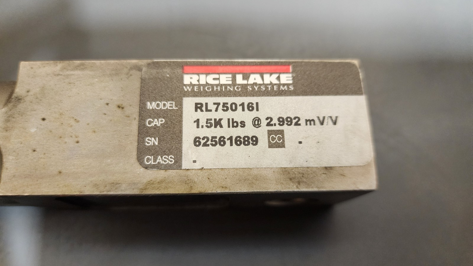 Rice Lake Load Cell RL75016I-1.5K , RL75016I1.5K , 17302 1.5K lbs 1500lb (NOS)