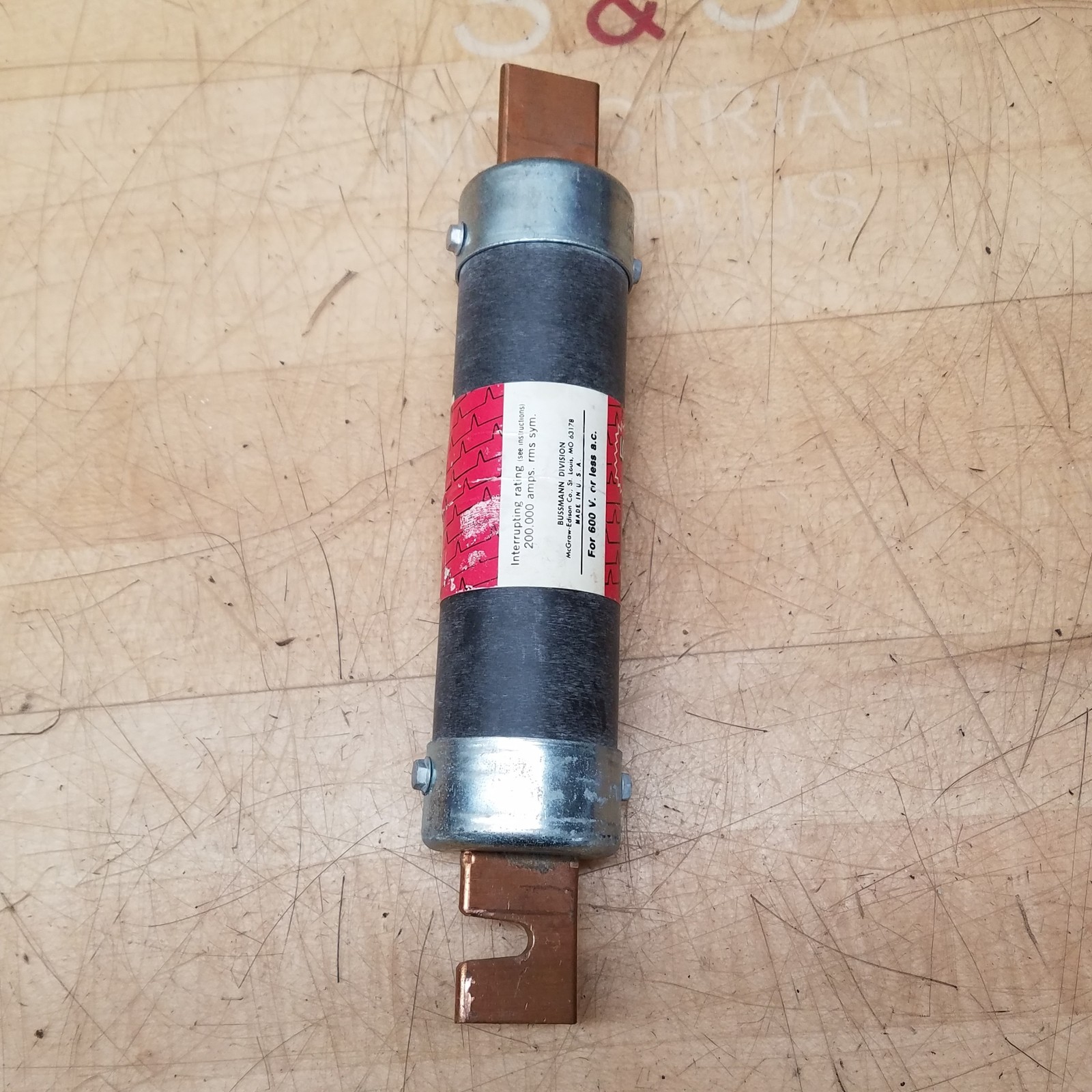 Buss LPS-RK-200 Dual-Element Time-Delay Fuse, 200A, Class RK1, 600Vac, Long Body