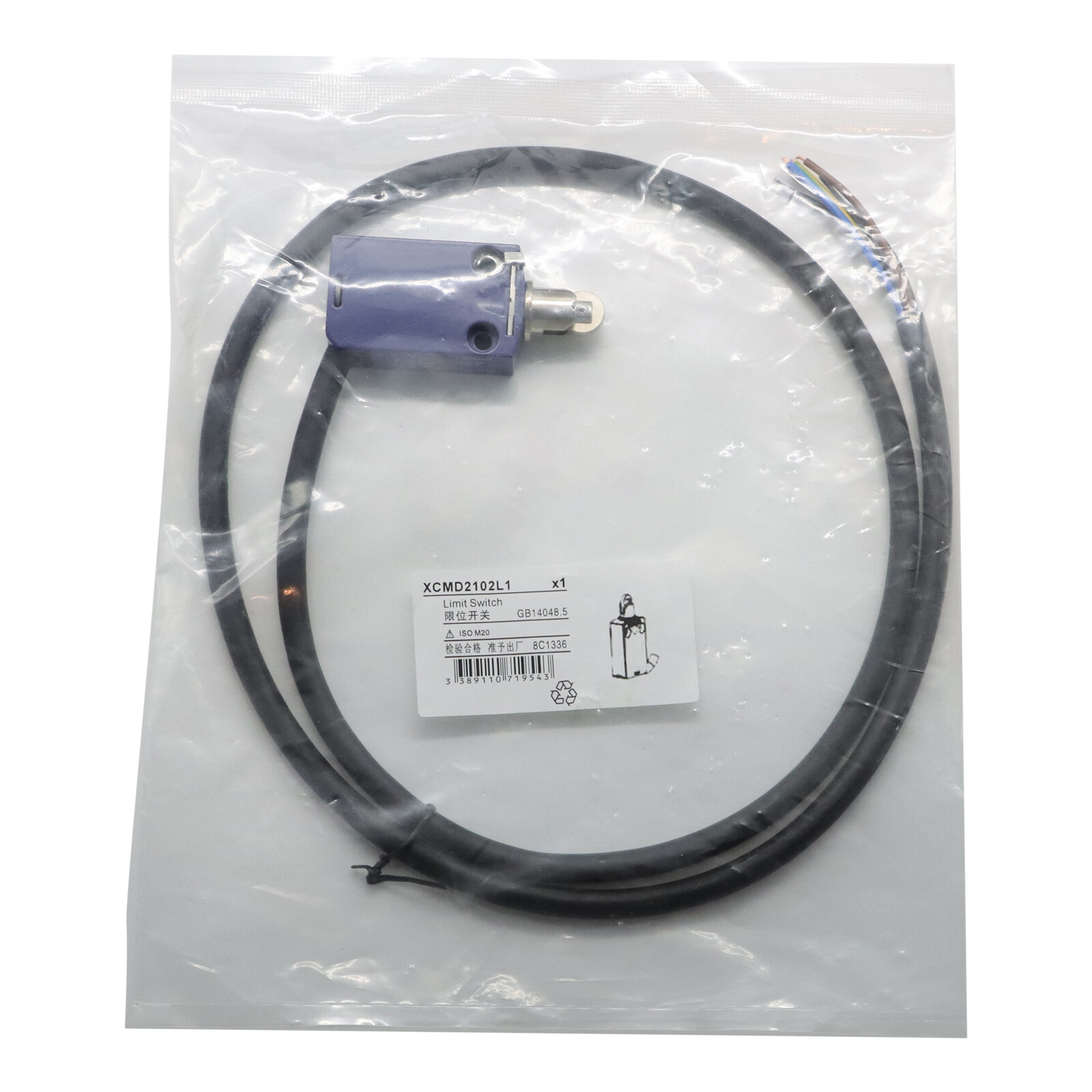 10PC For XCMD2102L1 Travel Limit Switch Sensor XCM-D2102L1 Metal Head 1NC/1NO 6A