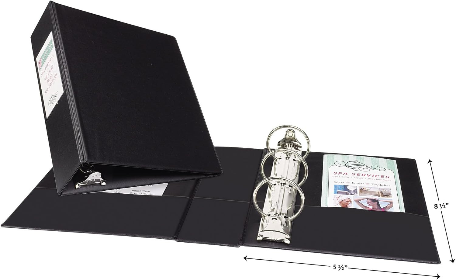 Avery Mini Binders, 5.5″ X 8.5″, 2 Inch round Rings, Black, Durable Ring Binder,