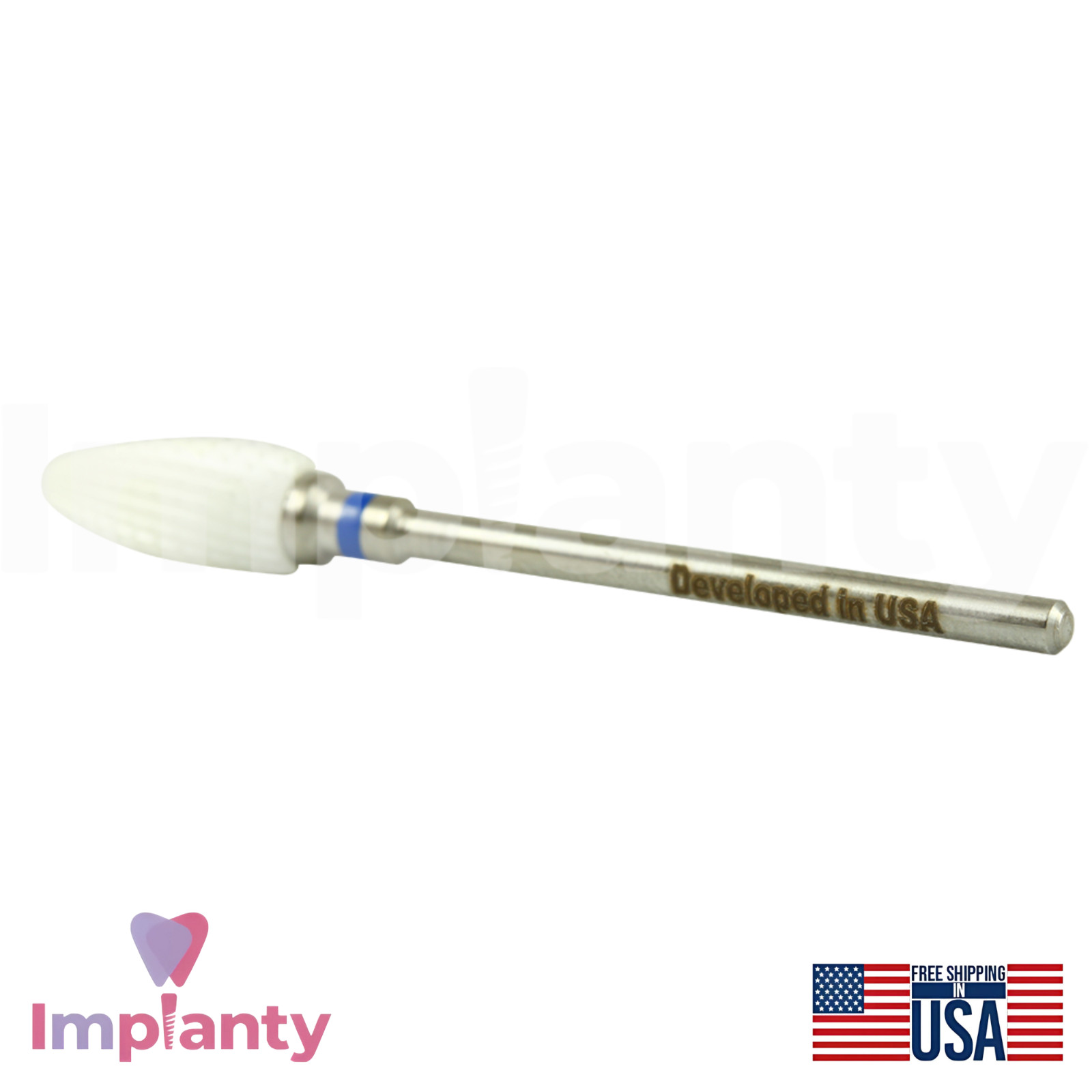 Zirconia Standard Grit Cross Cut BuIIet 6400501 Dental Bur Ø6.0mm x 14.5mm
