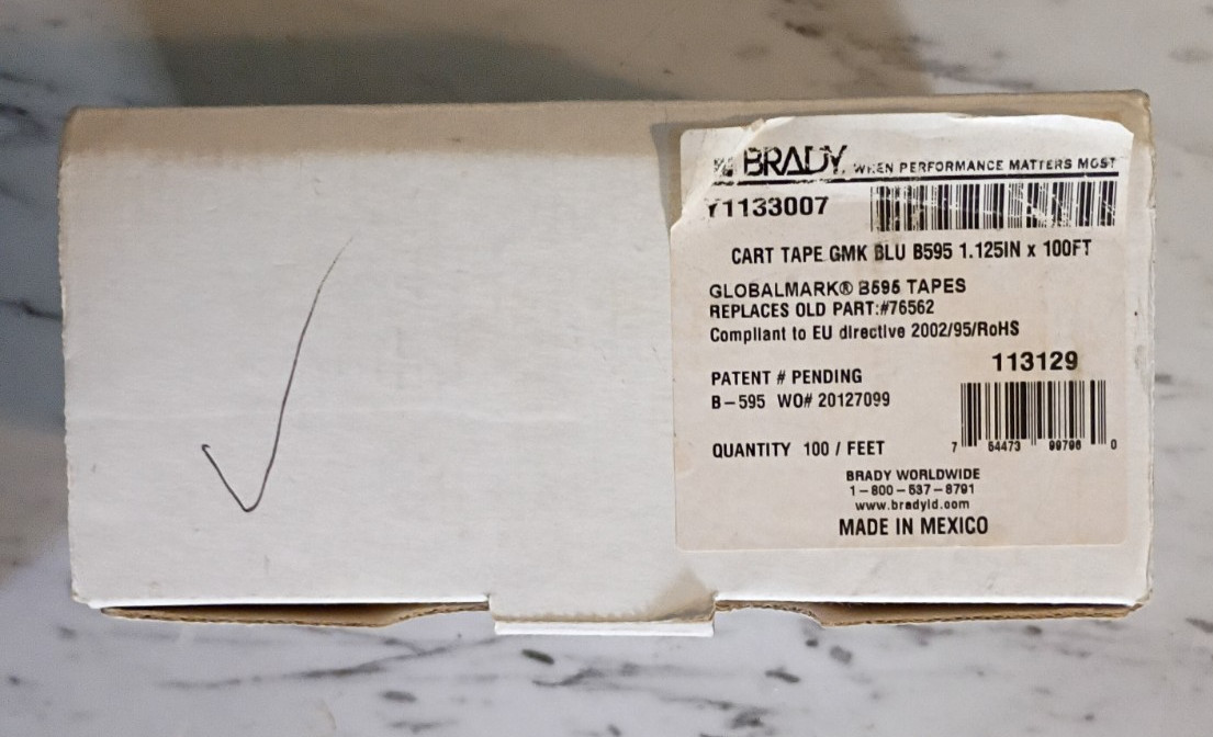 Brady Blu CAT: 113129 Y1133007