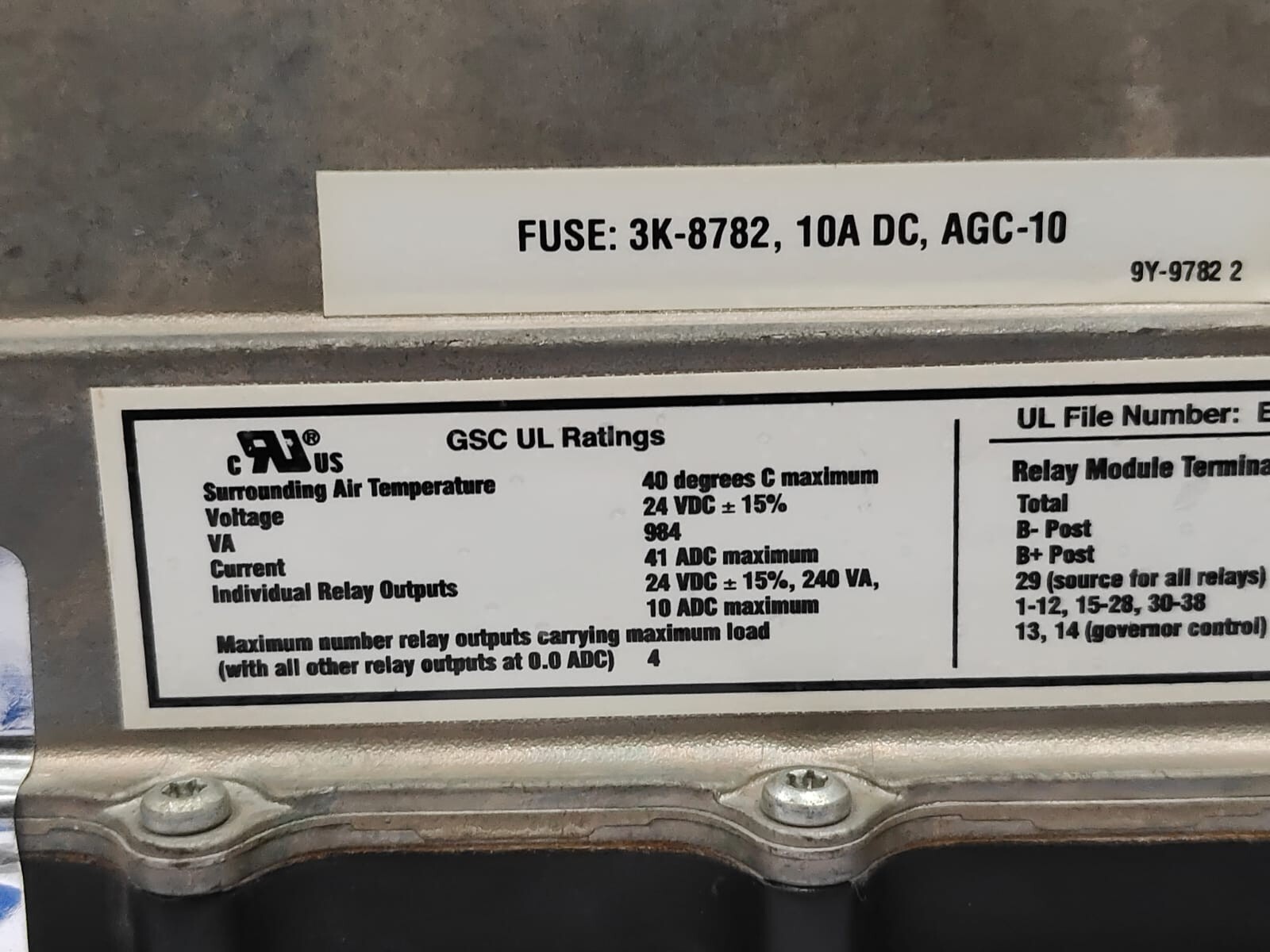 CATERPILLAR CONTROL PANEL E203770 (159-1798)
