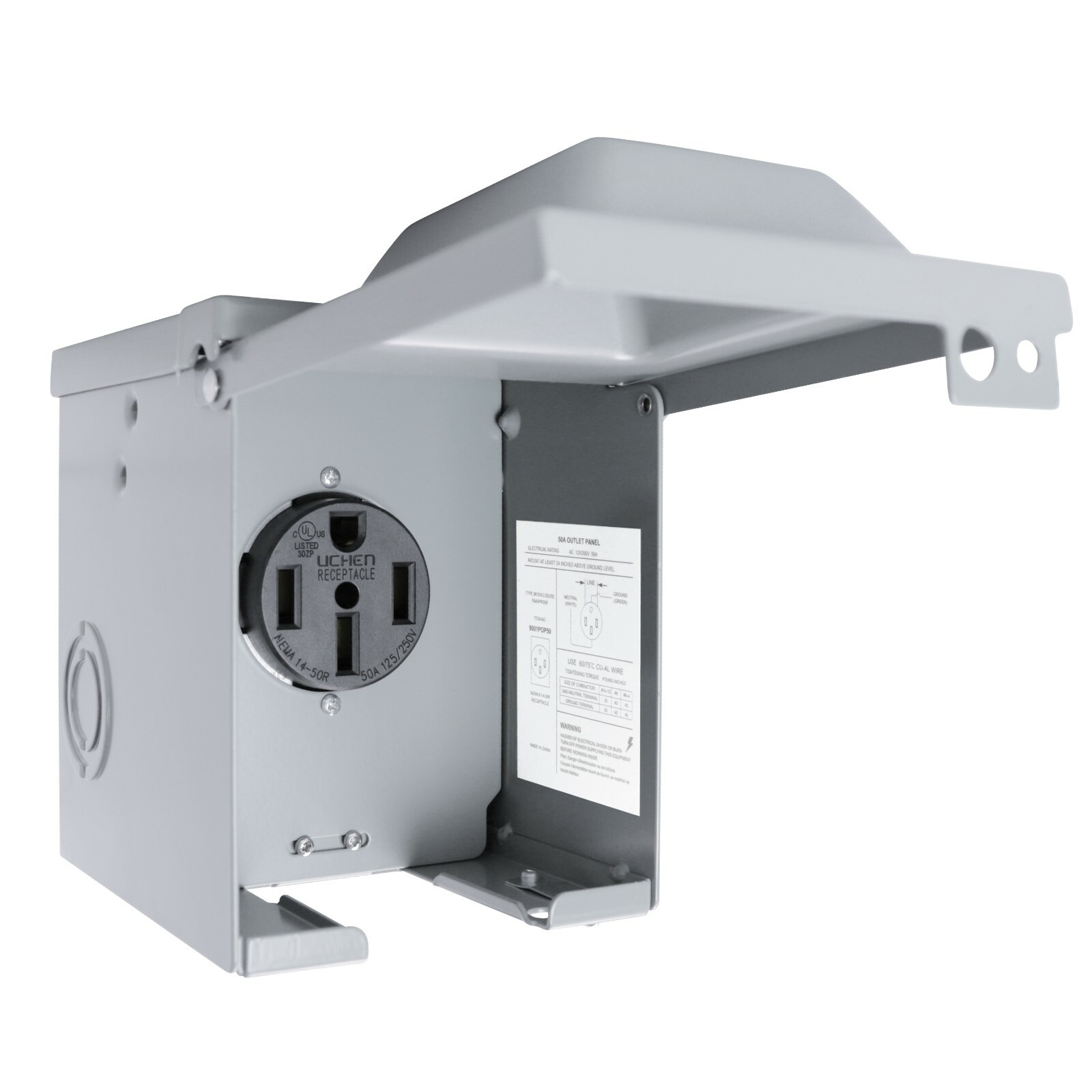 Leisure Cords Power Outlet Box 3R Enclosure ETL Listed 50 AMP NEMA 14-50R