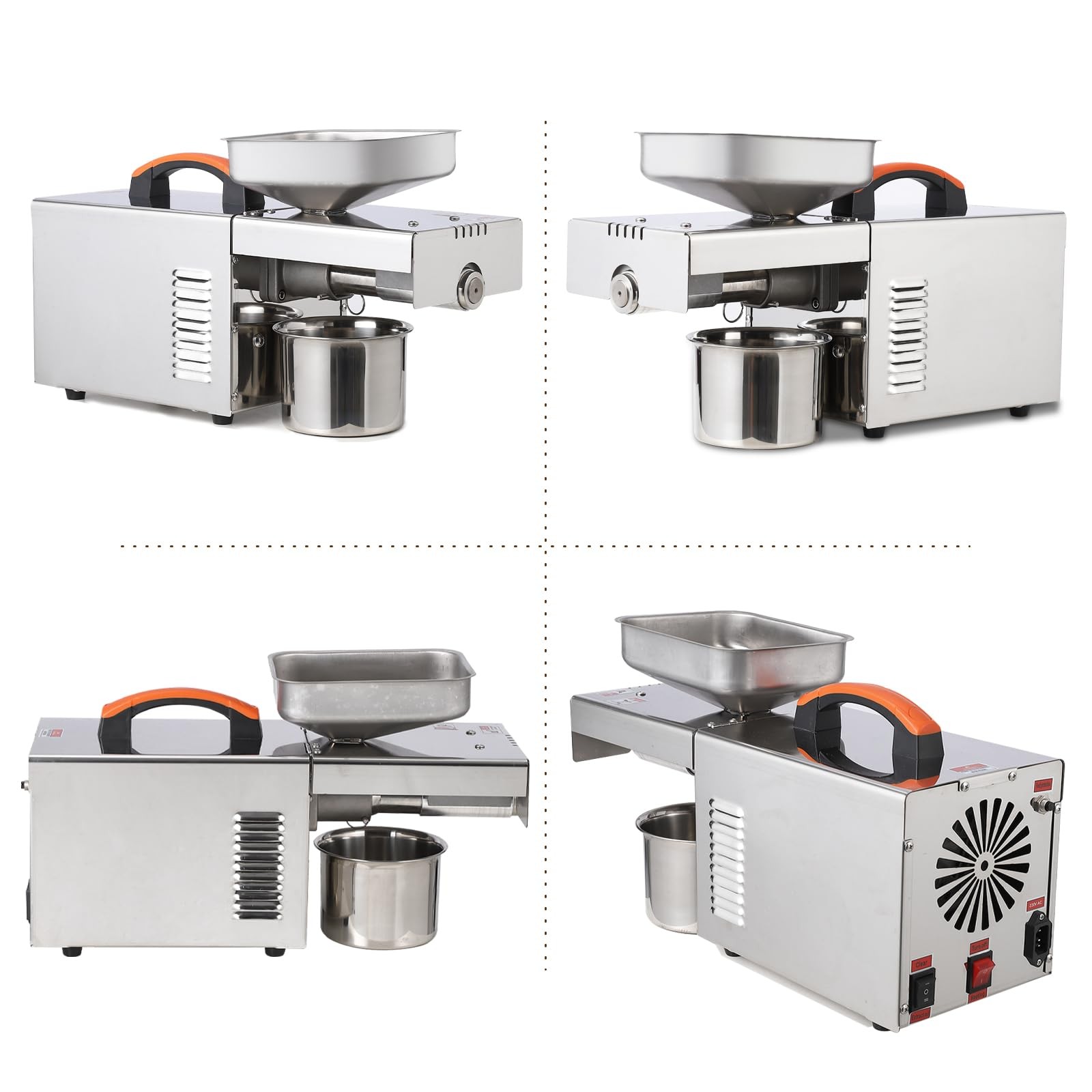 900W Commercial Automatic Oil Press Machine Stainless Steel Oil Extractor Food