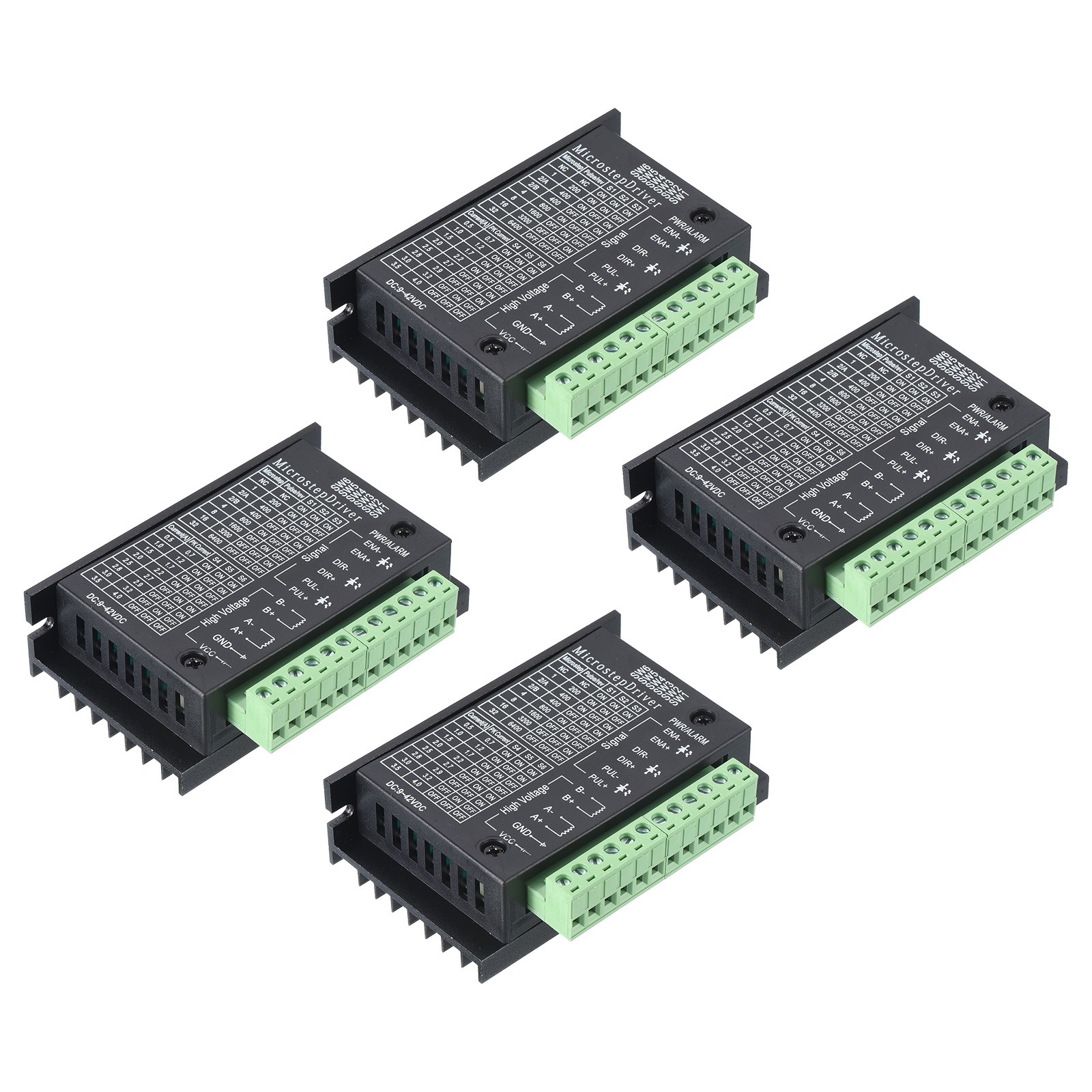 4 Pack Stepper Motor Drivers 4A Stepper Driver Controller CNC Digital Micro