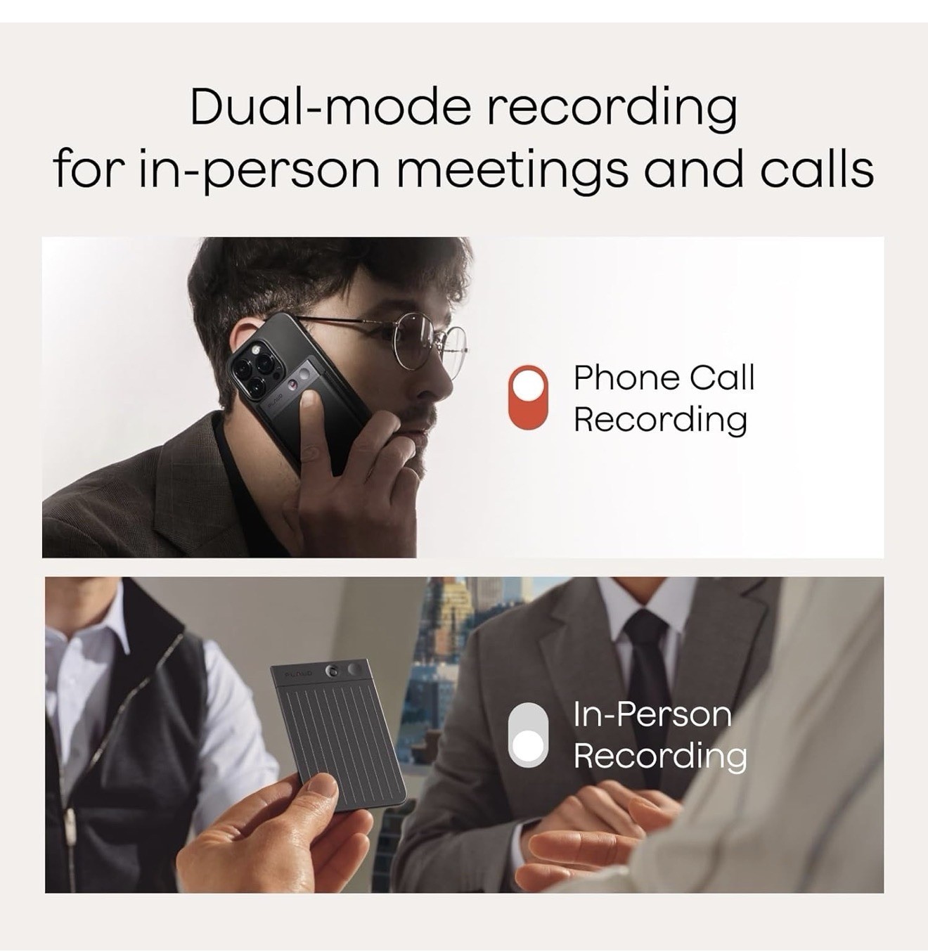 Plaud Note AI Voice Recorder, Voice Recorder w/Case, App Control, Transcribe