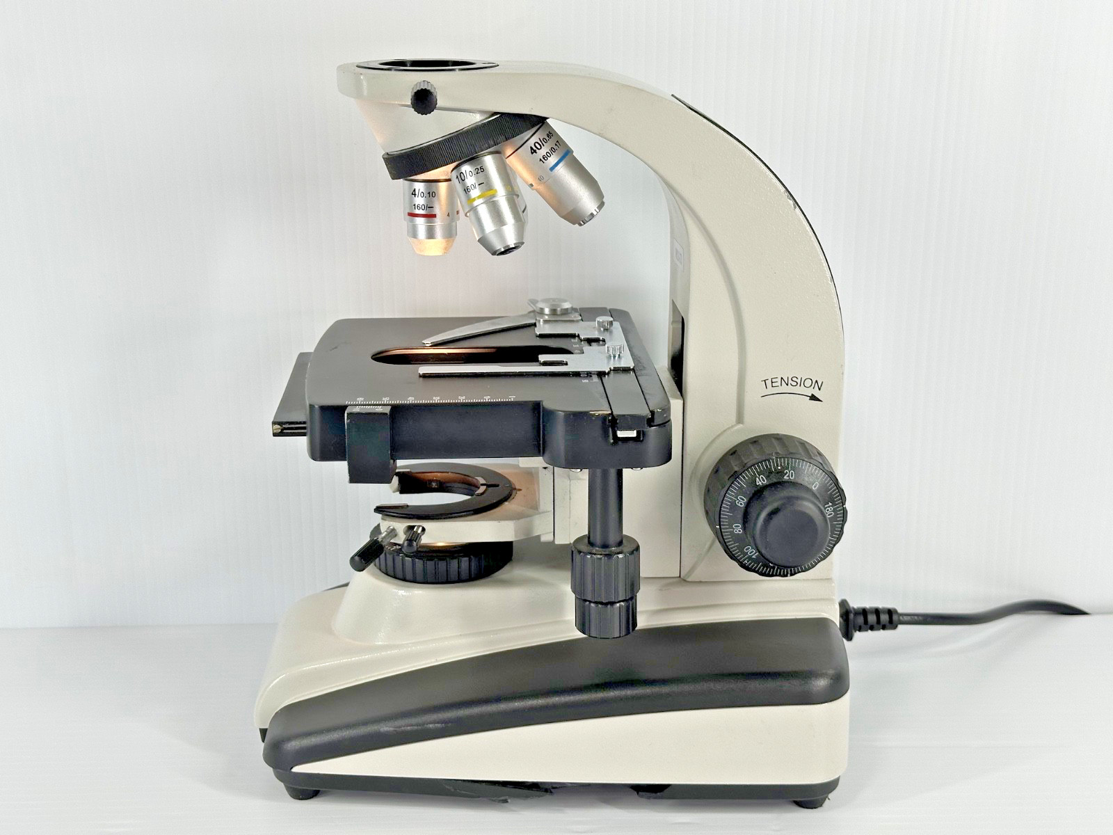 Unbranded Compound Laboratory Microscope 4x 10x 40x 100x Objectives