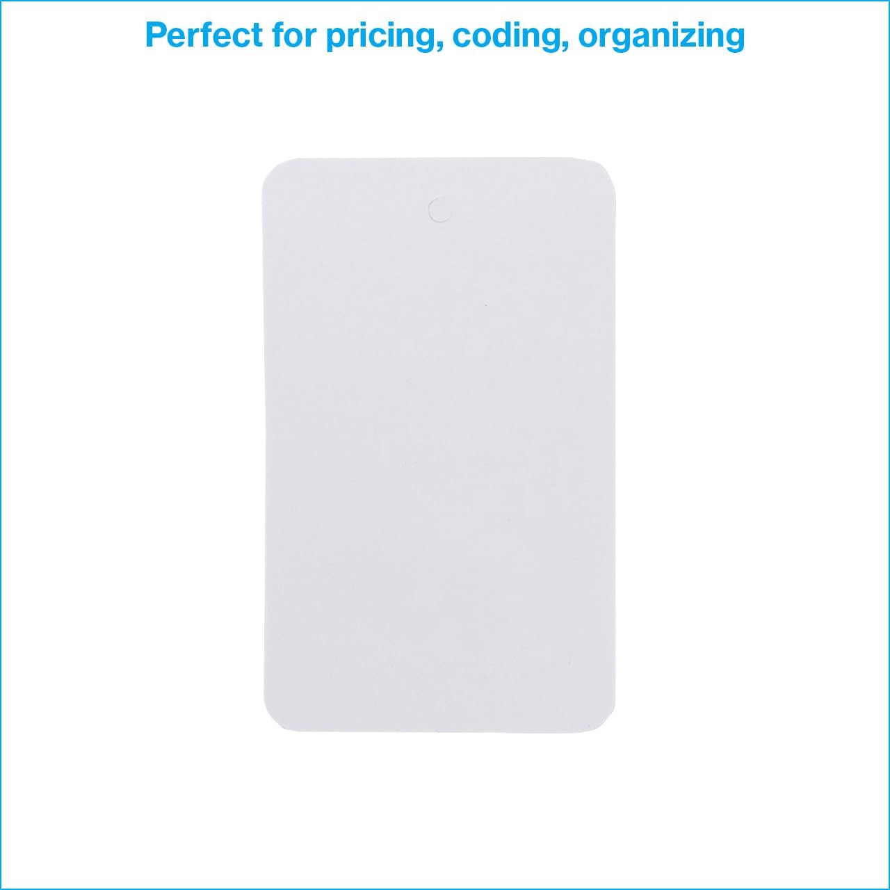 SSWBasics Large Unstrung White Non-Perforated 1 3/4â W x 2 7/8â H,