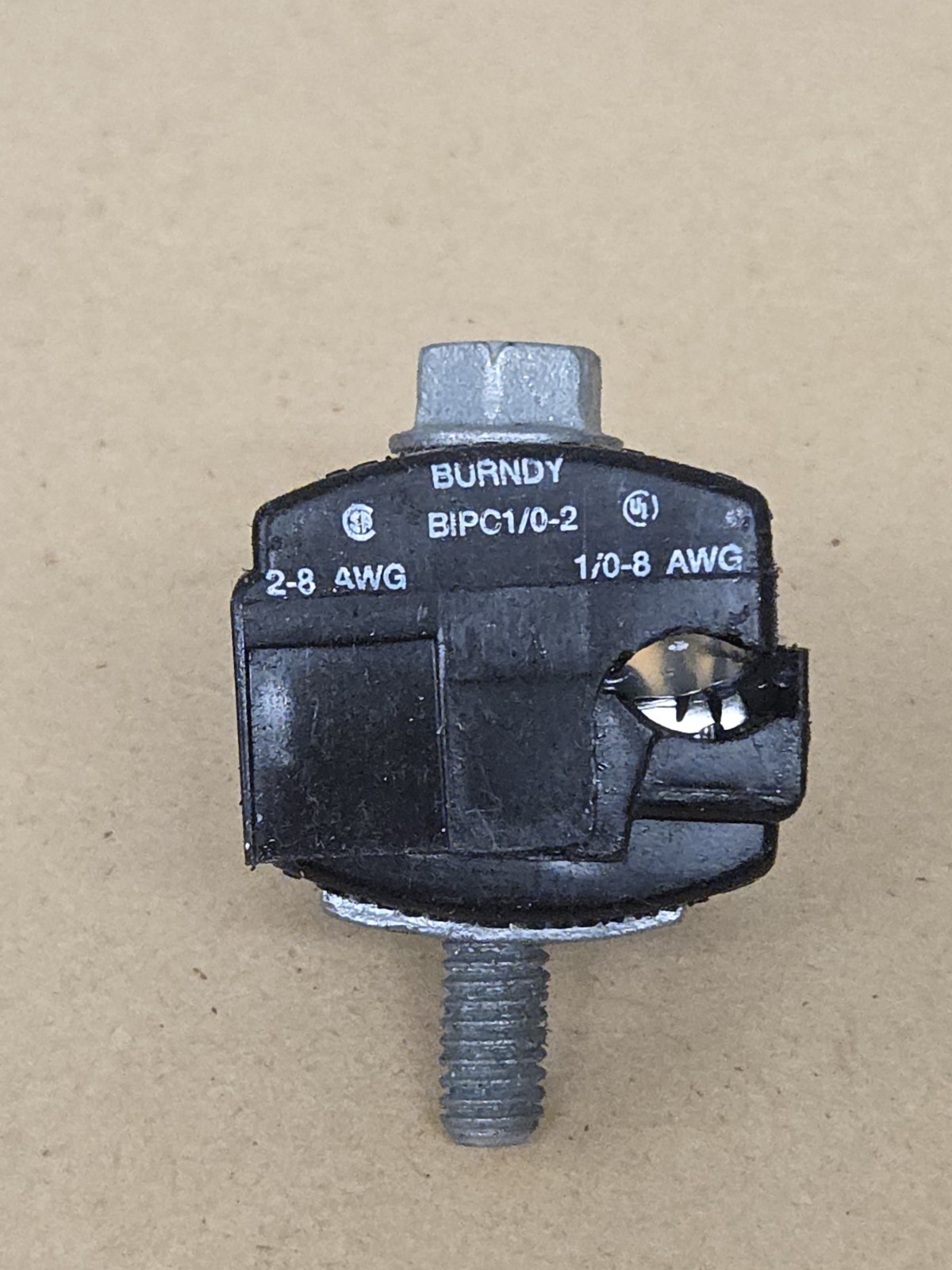 Burndy BIPC1/0-2 8AWG Insulation Piercing Wire Connector Lot Of 4