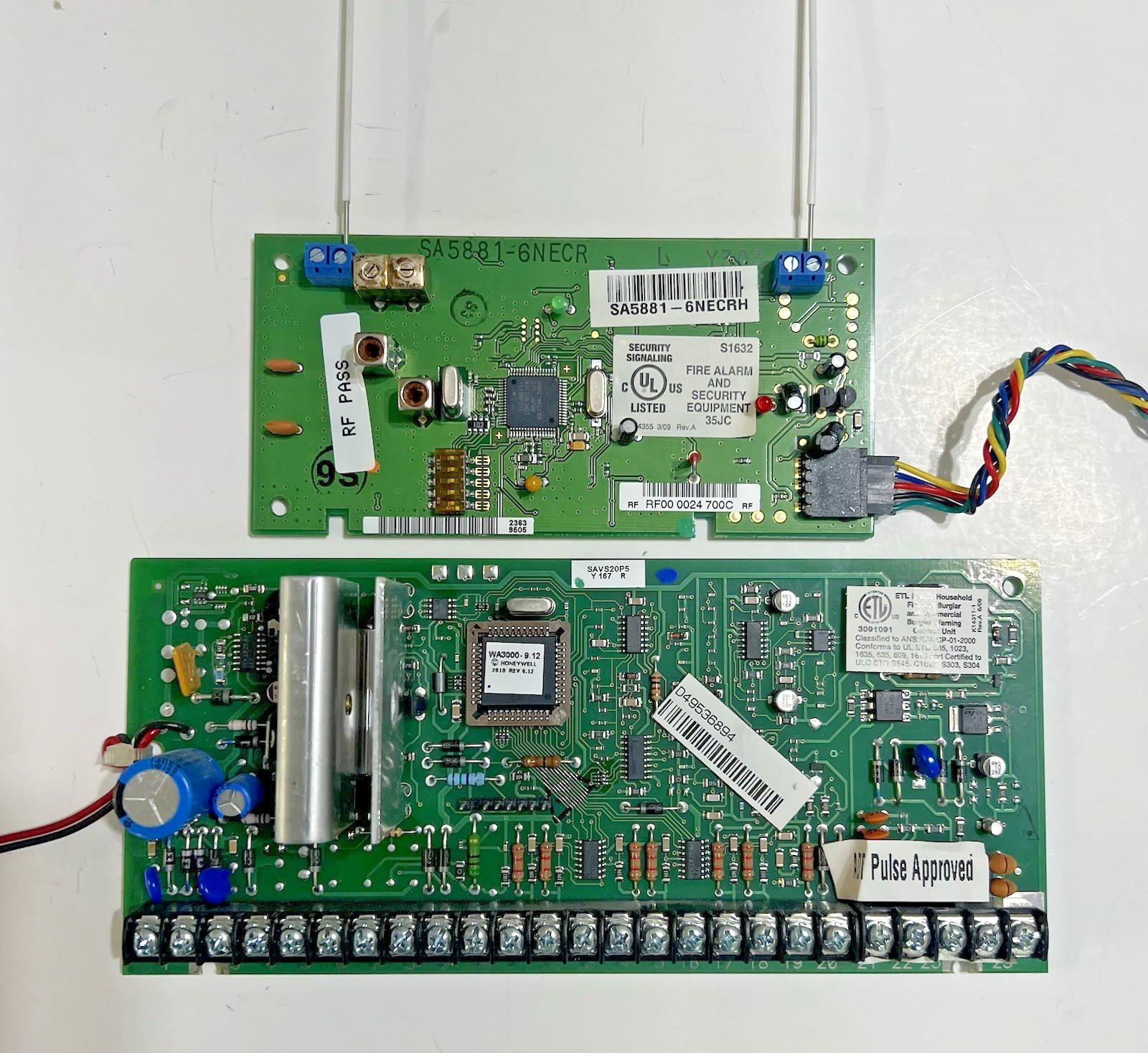 HONEYWELL ADEMCO VISTA SECURITY V20P5 v9.12 CONTROL BOARD + SA5881-6NECRH RCVR