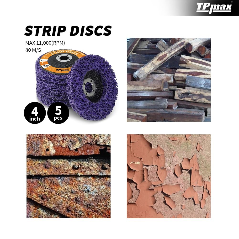 71878 4-Inch Stripping Discs 5/8-Inch Arbor Angle Grinding Wheel – 5 Pack
