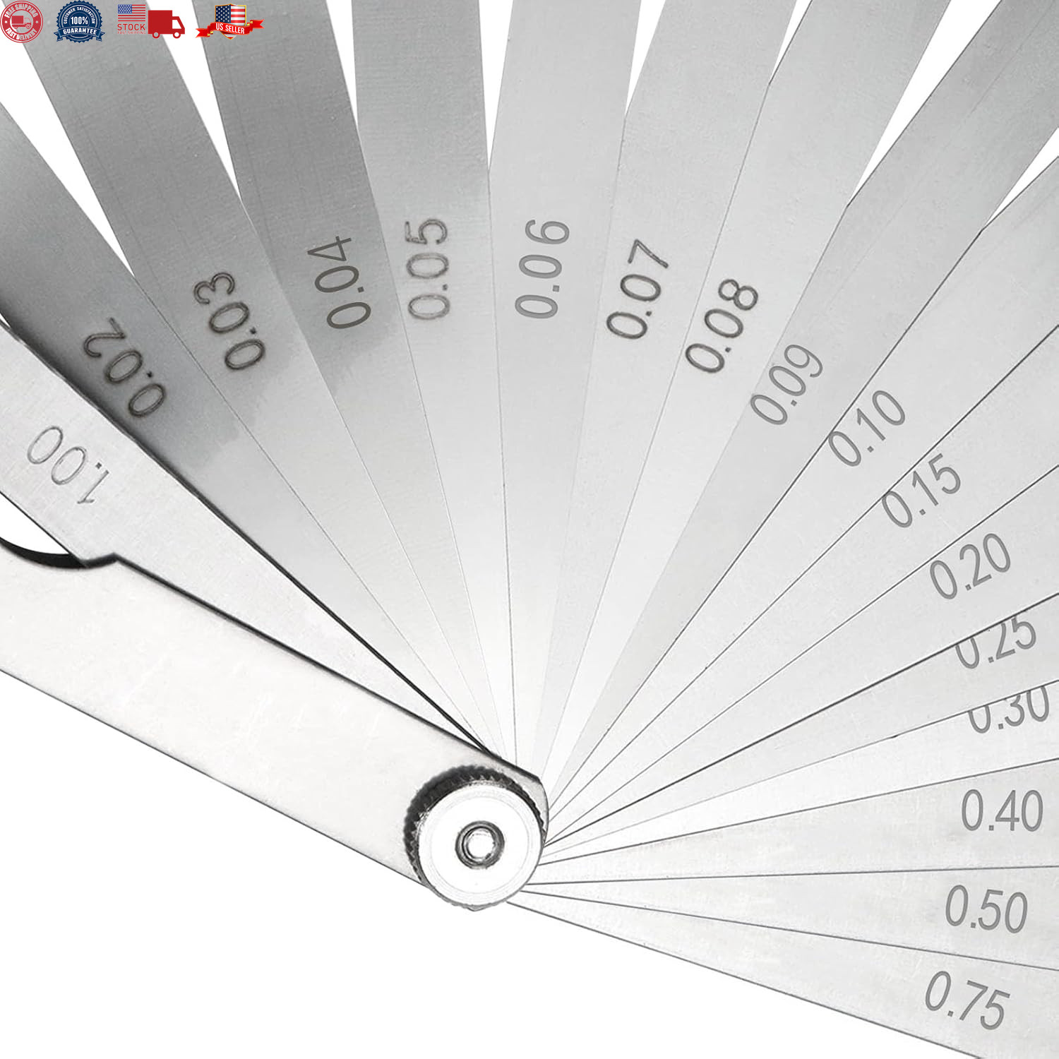 Metric Feeler Gauge Gap Measurement Tool 12-inch Long 17 Blades 0.02-1.00mm T