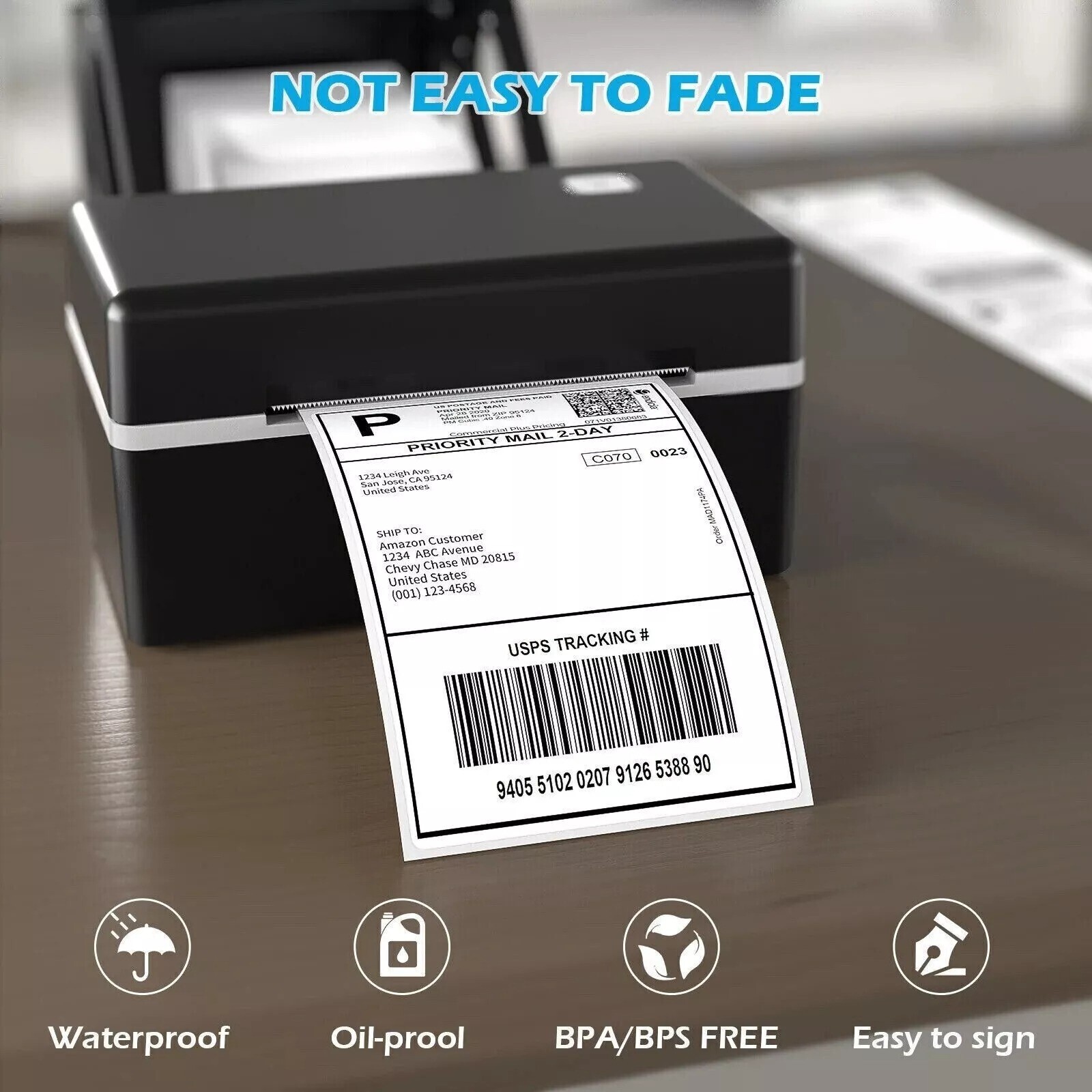 2000 4×6 Fanfold Direct Thermal Shipping Labels UPS CERTIFIED USPS fits most