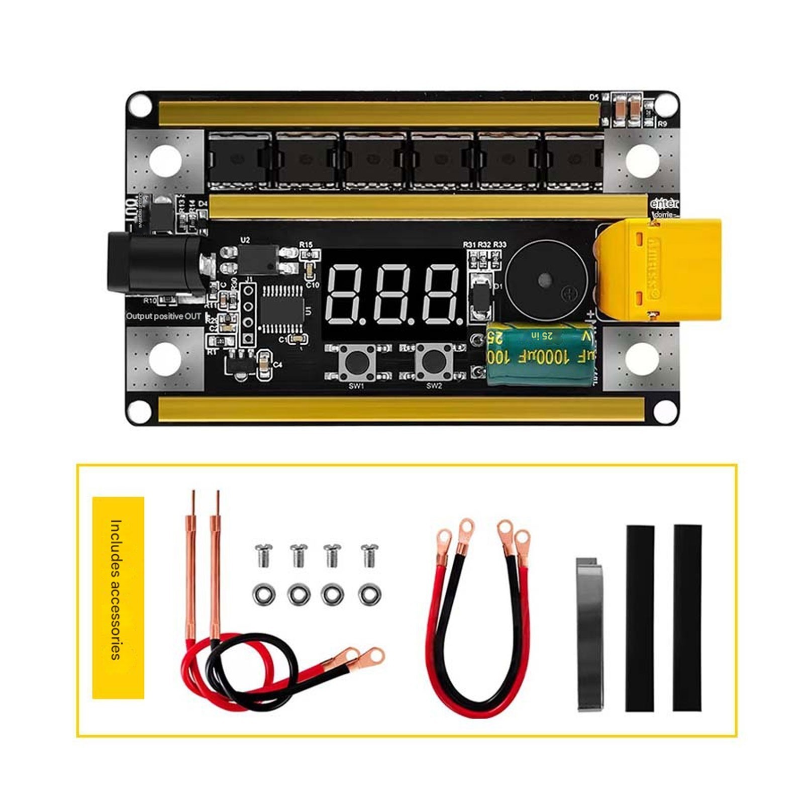 DIY Portable Mini Spot Welder Machine 8-24V Voltmeter For 18650 Lithium BatterQ3