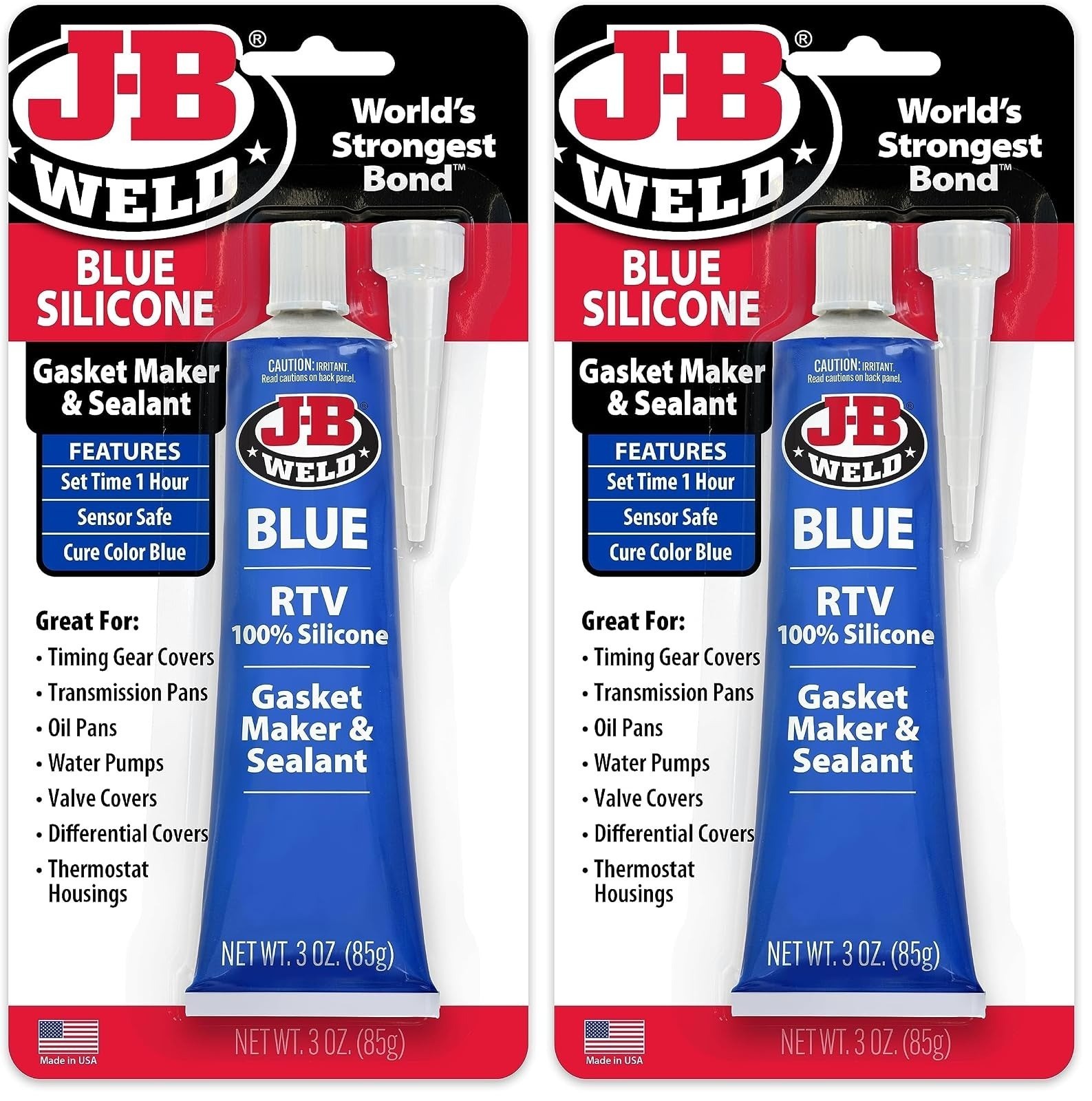 J-B Weld 31319 Black RTV Silicone Sealant Adhesive 3 oz Waterproof