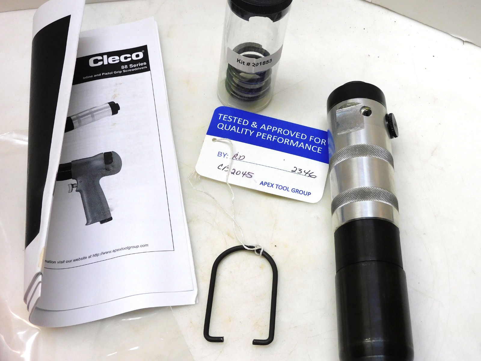 Cleco 88RSA-5CQ Pneumatic Inline Screwdriver 1/4” Npt Hex Quick Change