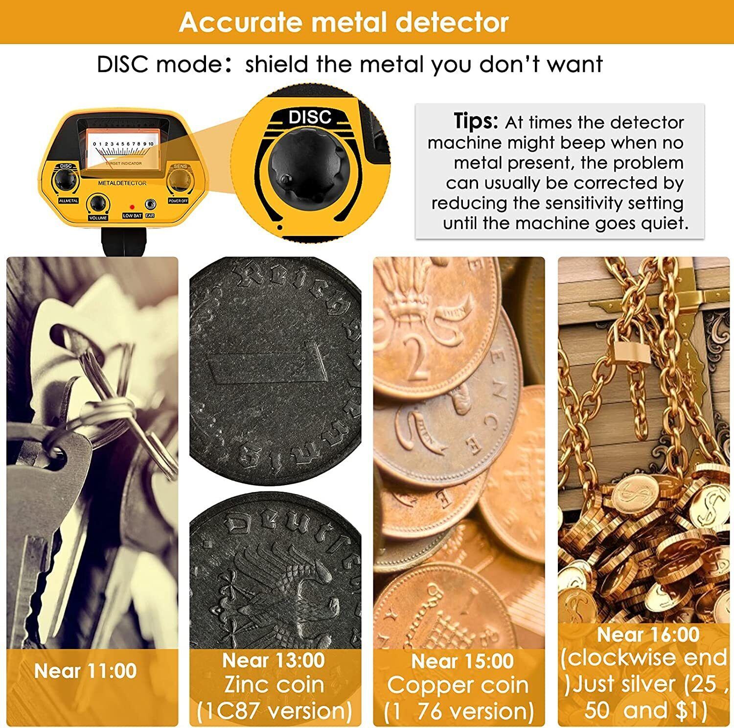 LCD Metal Detector for Adults Professional Gold Detector 10 in IP65 Waterproof