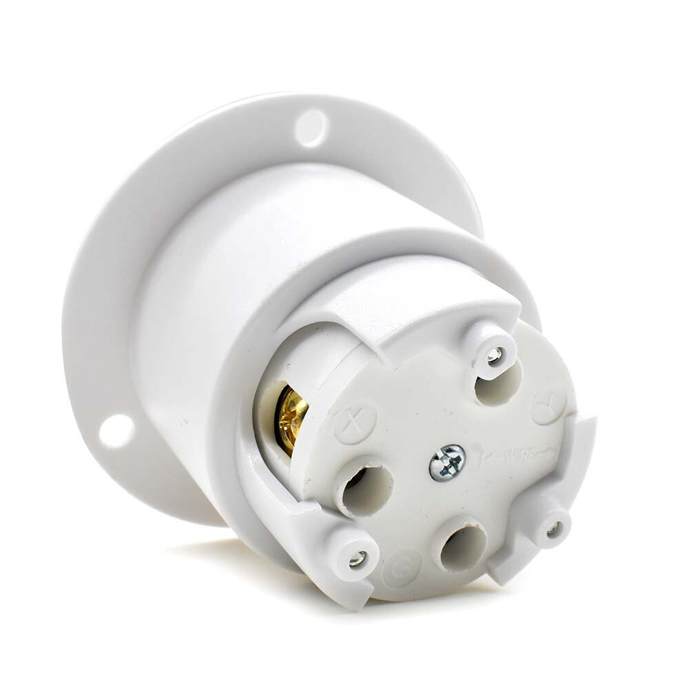 Twist Lock Flanged Inlet 3 Wire, 30 Amps, 250V, NEMA L6-30P – YGF169
