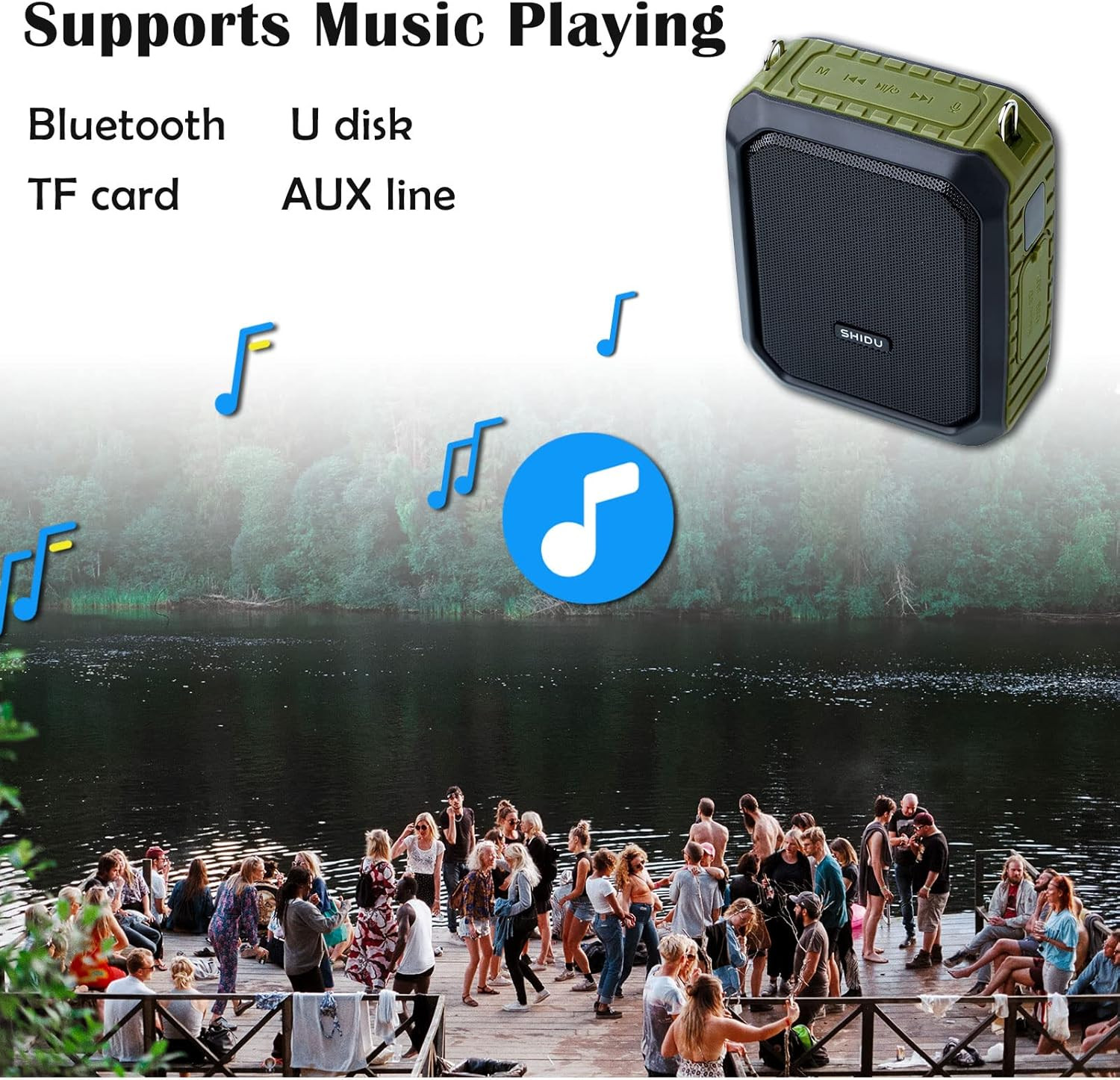 Voice Amplifier with Wireless Headset Mic – 18W 4400Mah Rechargeable Mini Pa