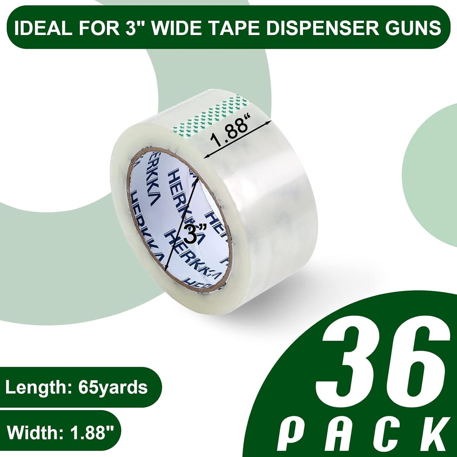 Clear Packing Tape, 36 Rolls Heavy Duty Packaging Tape for Shipping Packaging Mo