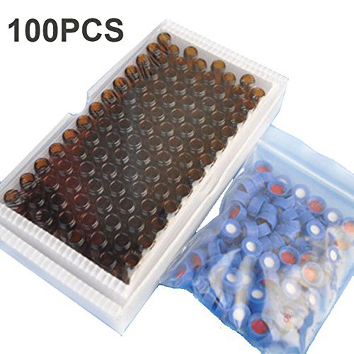 2000pcs 2mL Amber/Clear Vials Caps +0.22μm/0.45μm 13mm/25mm PTFE Syringe Filters