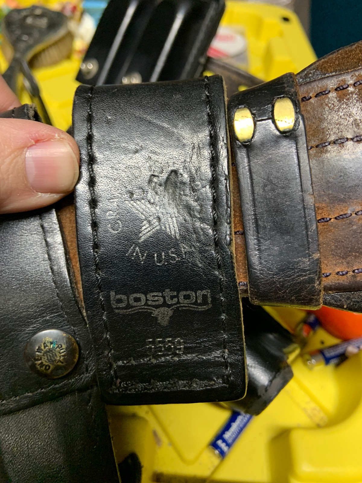 Police Duty Belt – Size 30 w/ Holsters & Cuffs- Bianchi- Safari-Boston #2 No Key