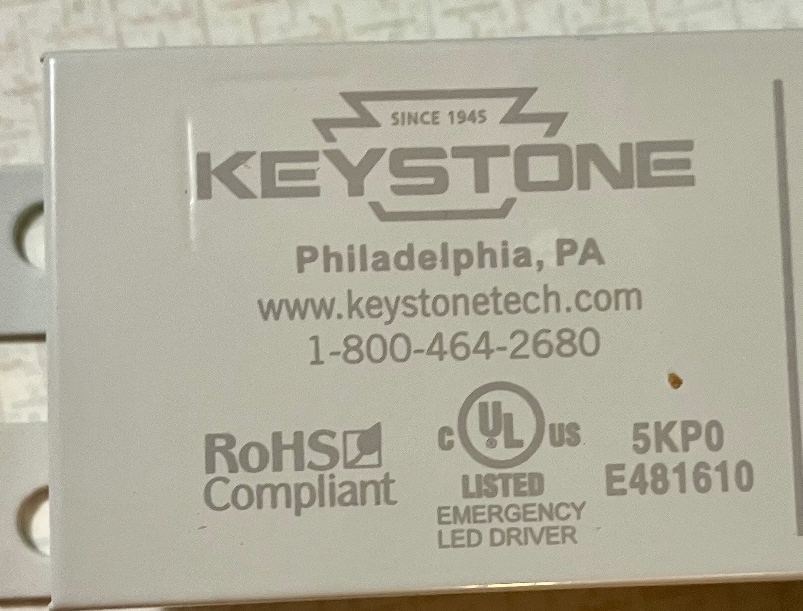 Keystone KT-EMRG-LED-12-1200-AC Emergency Backup LED Driver