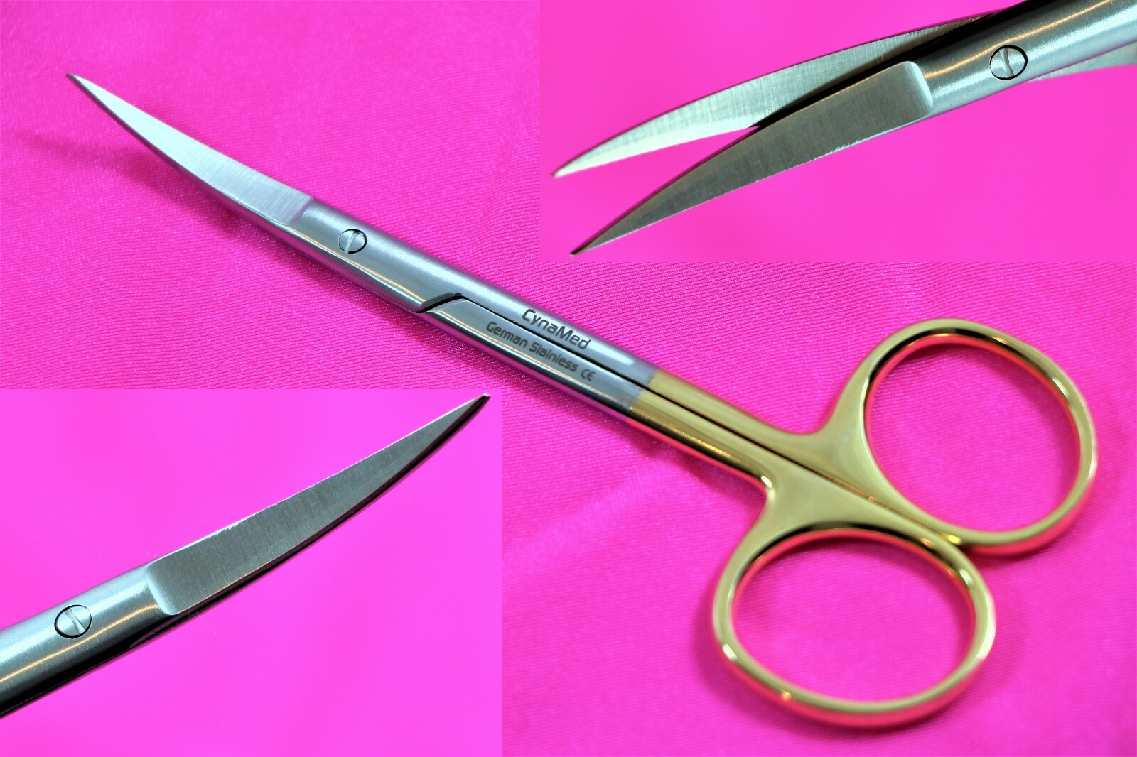 NEW 5 EA Premium GERMAN TC Iris Scissors 4.5″ Curved Surgical Dental Instruments