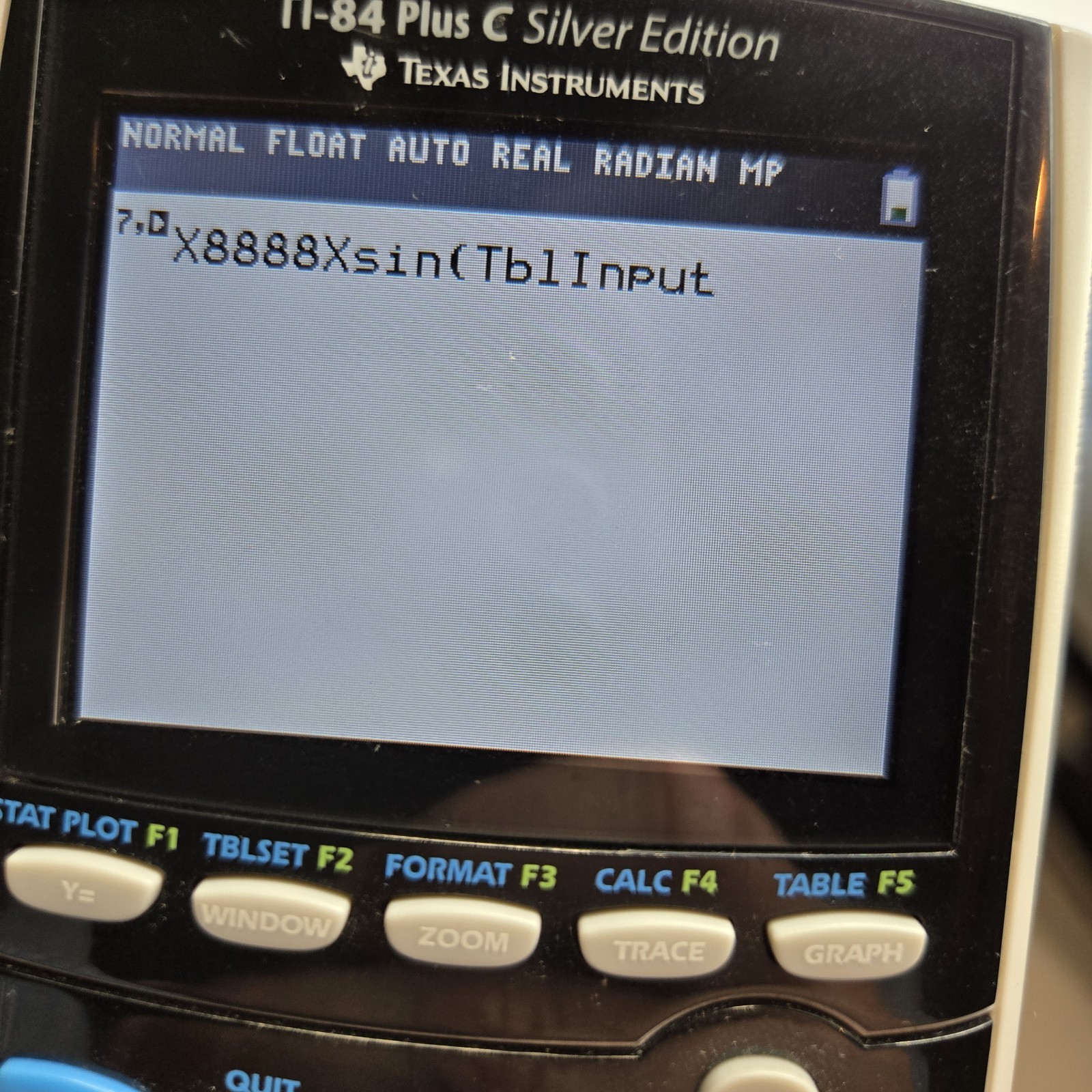 TI-84 Plus C Silver Edition Graphing Calculator Texas Instruments-No Charge Cord