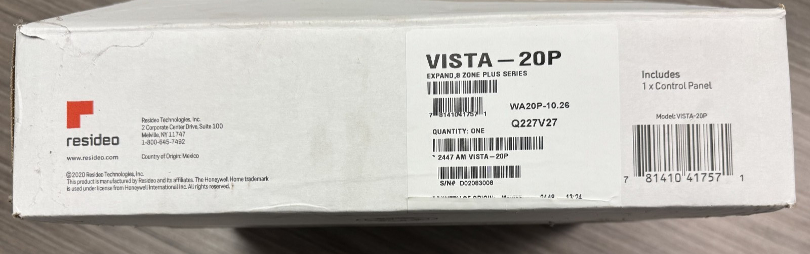 Honeywell Vista 20P Security Panel Open Box