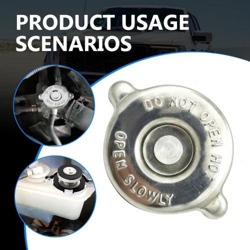 Radiator Cap, Easy-to-operate Lug Design Rustproof Metal 16PSI/18PSI Sealed Tank