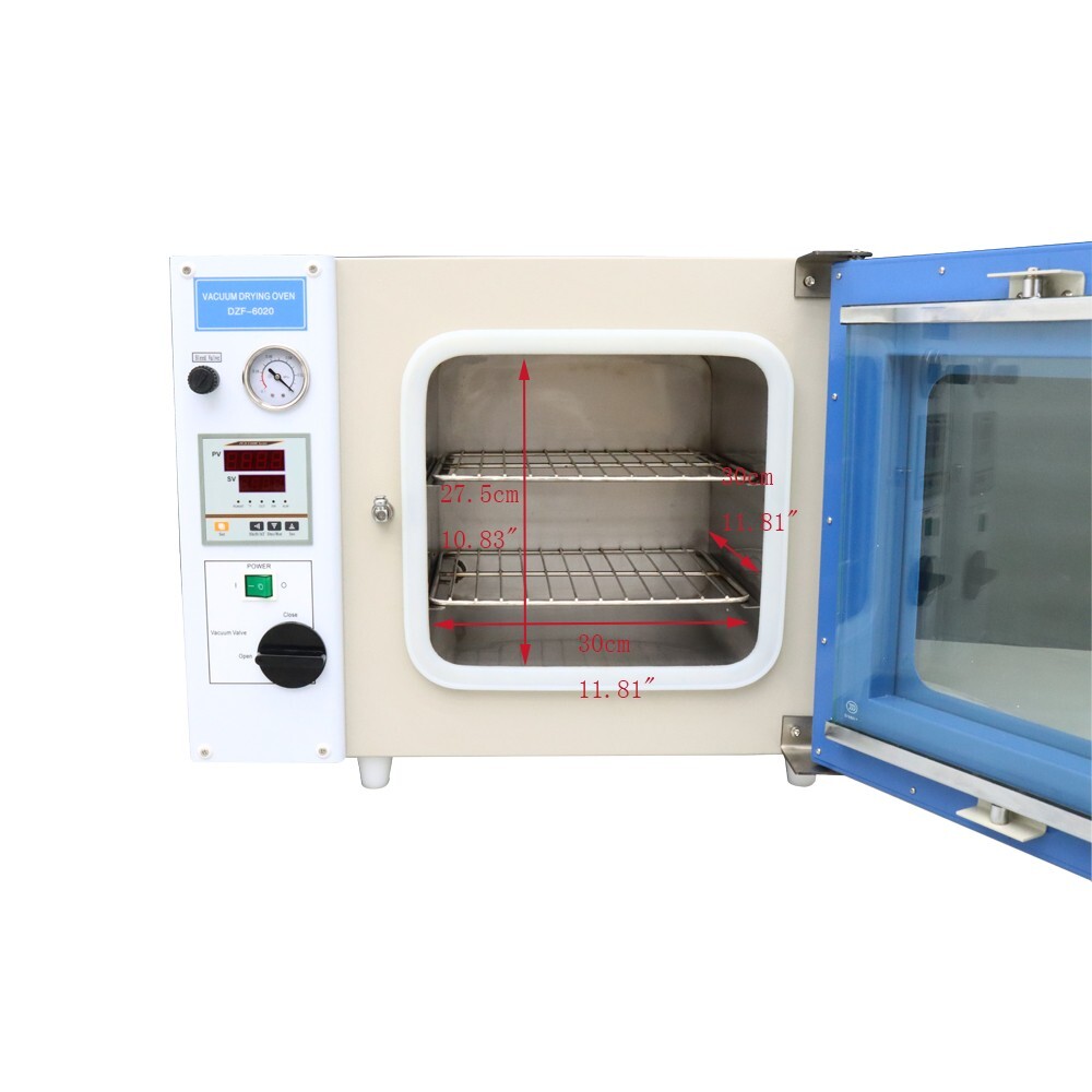 Lab Vacuum Drying Oven 0.9CuFt 110V 1KW Digital 122-482°F Temperature Controlled