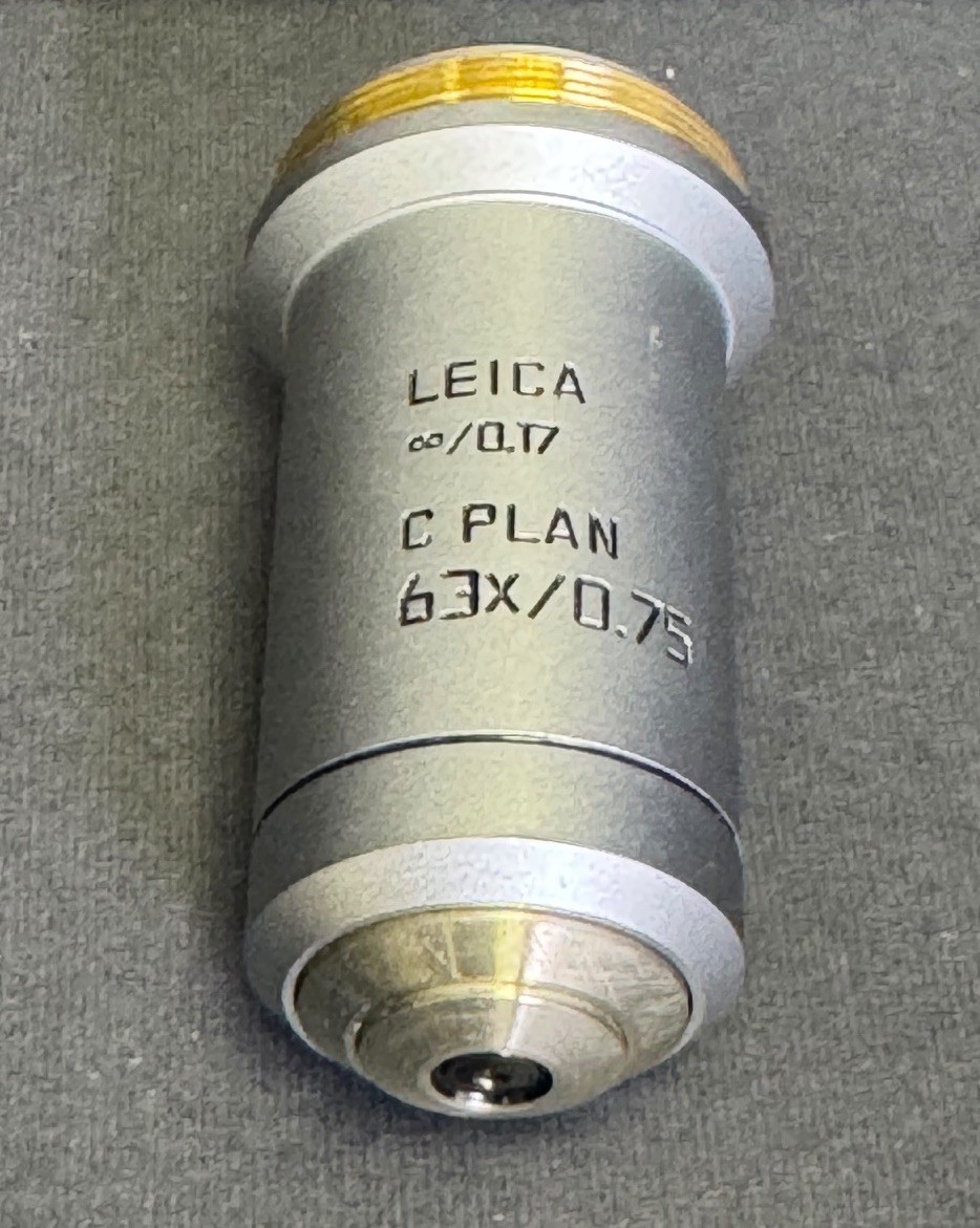 Leica C Plan 63x/0.75 Microscope Objective Lens Infinity ∞/0.17 506100 LAB