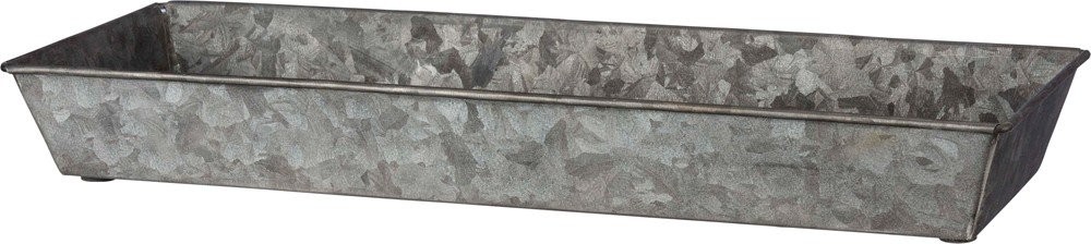 Primitives By Kathy 39710 Galvanized Rectangular Trays Set Of Two Rustic Tin