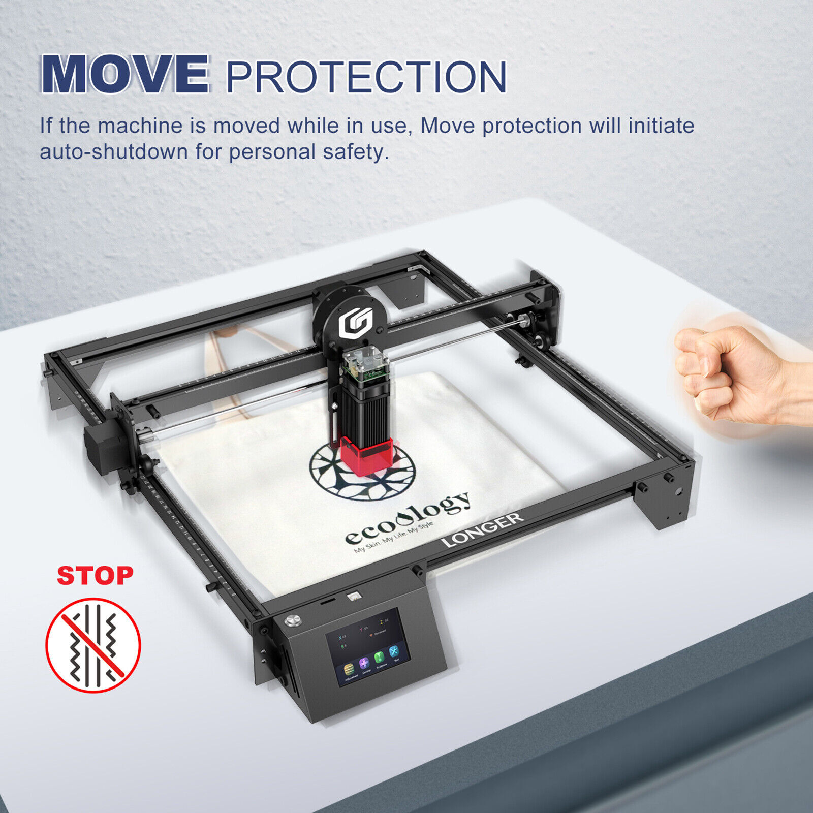 LONGER RAY5 10W W/ Roller High-Precision-Laser-Engraver and Laser Cutter Machine