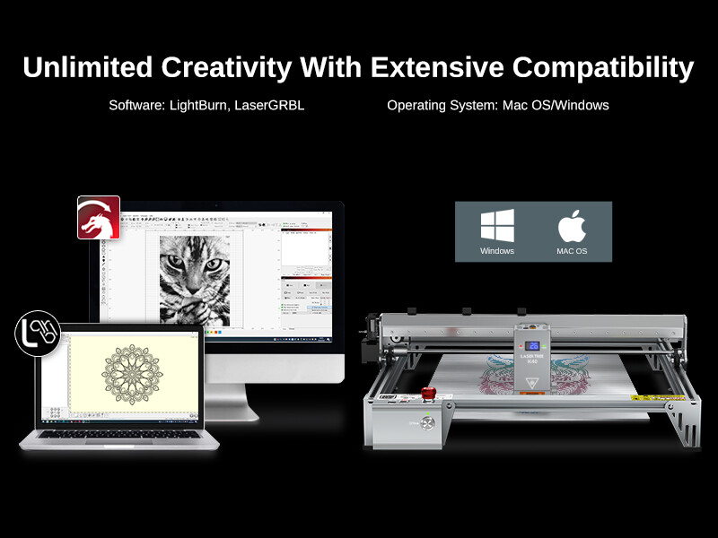 40W Laser Engraver, Laser Cutter and Engraver Machine for DIY Laser Engraving