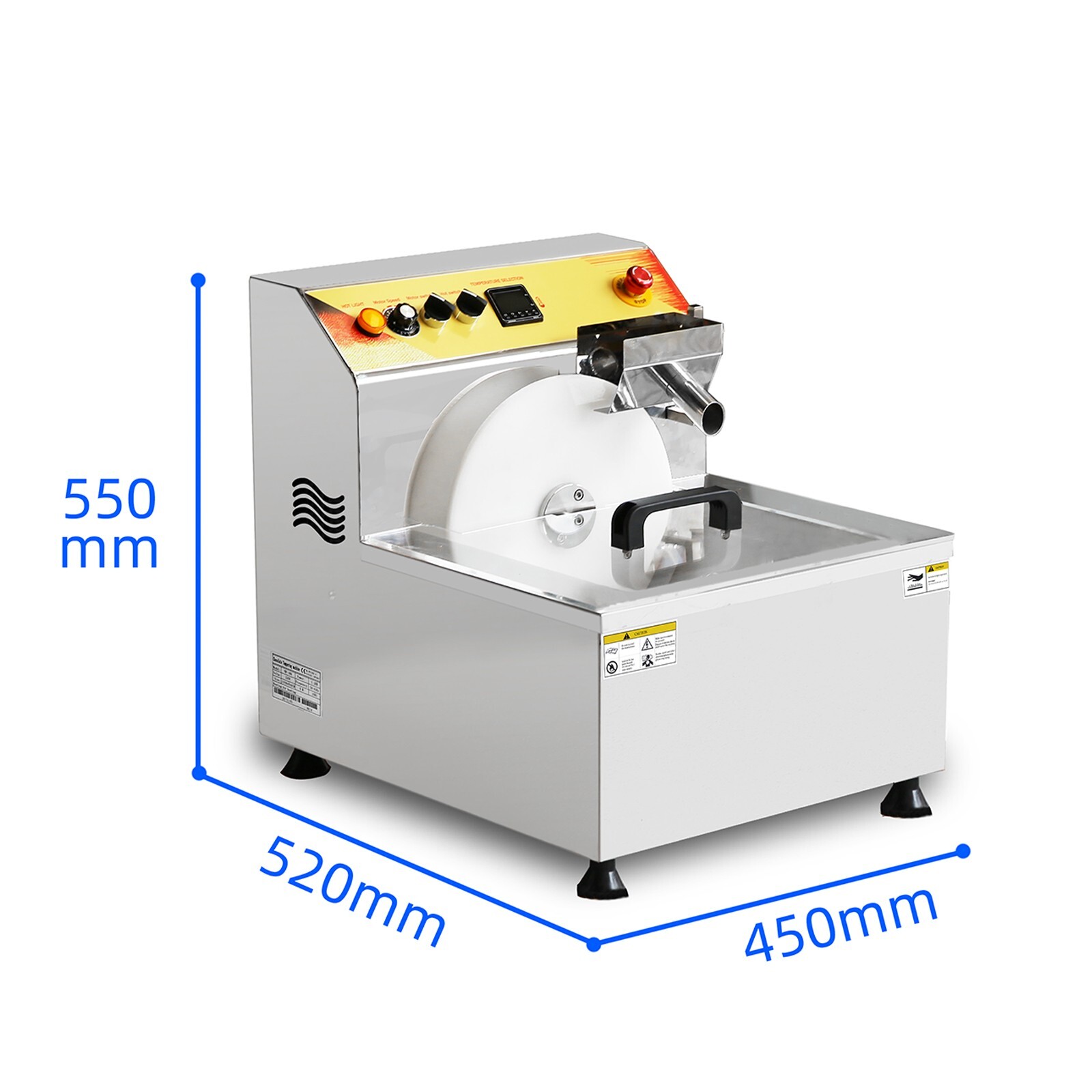 Commercial Tabletop Vibration 8kg/batch Chocolate Melting Tempering Machine 110V
