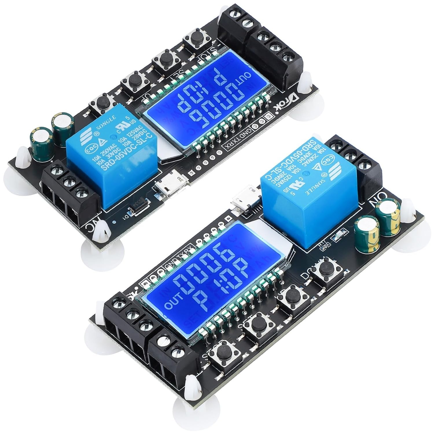 Versatile Time Delay Relay Module 2pcs – 9999 Minute Delay Switch Board