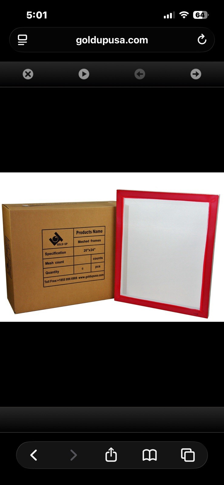 90 Mesh 20″ x 24″ Silk Screen Printing Frames Aluminum 6 Pack Art Supplies