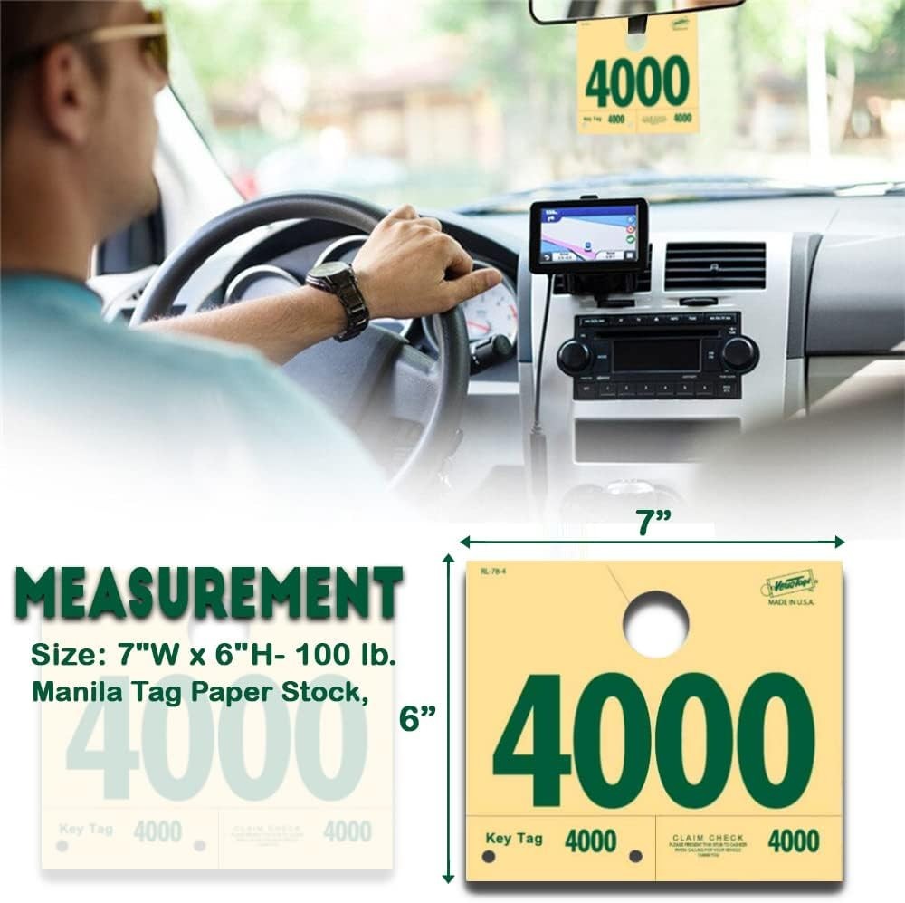Service Dispatch Numbers 1000 Manilla Tags
