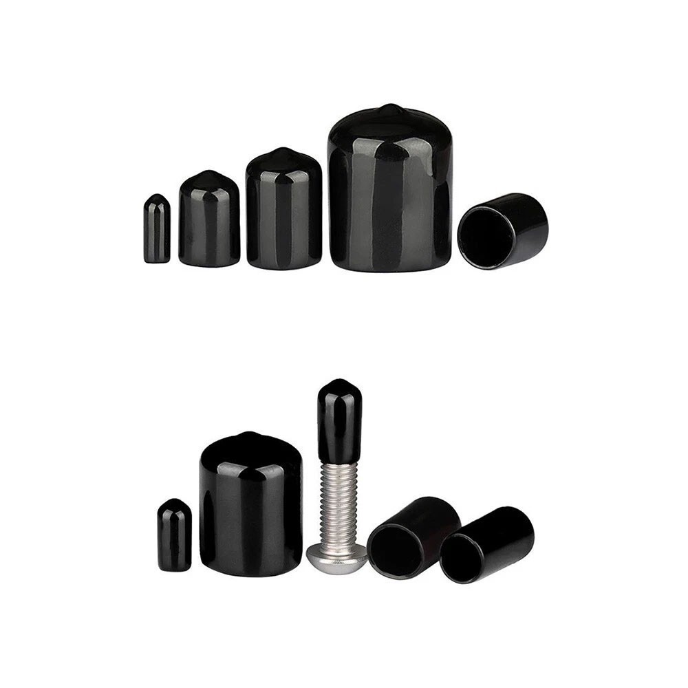 25-100Pc Vinyl Rubber Round End Cap Cover Plastic Pipe Tube Hub Thread Protector